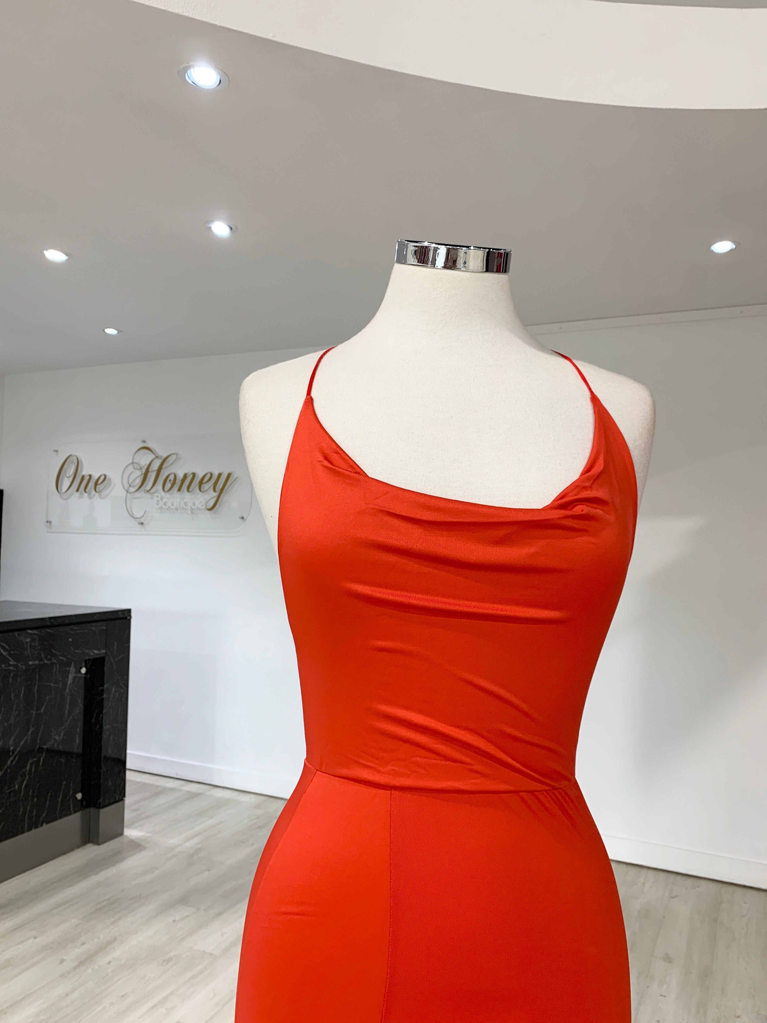 Honey Couture CIARA Red Low Back Formal Dress {vendor} AfterPay Humm ZipPay LayBuy Sezzle