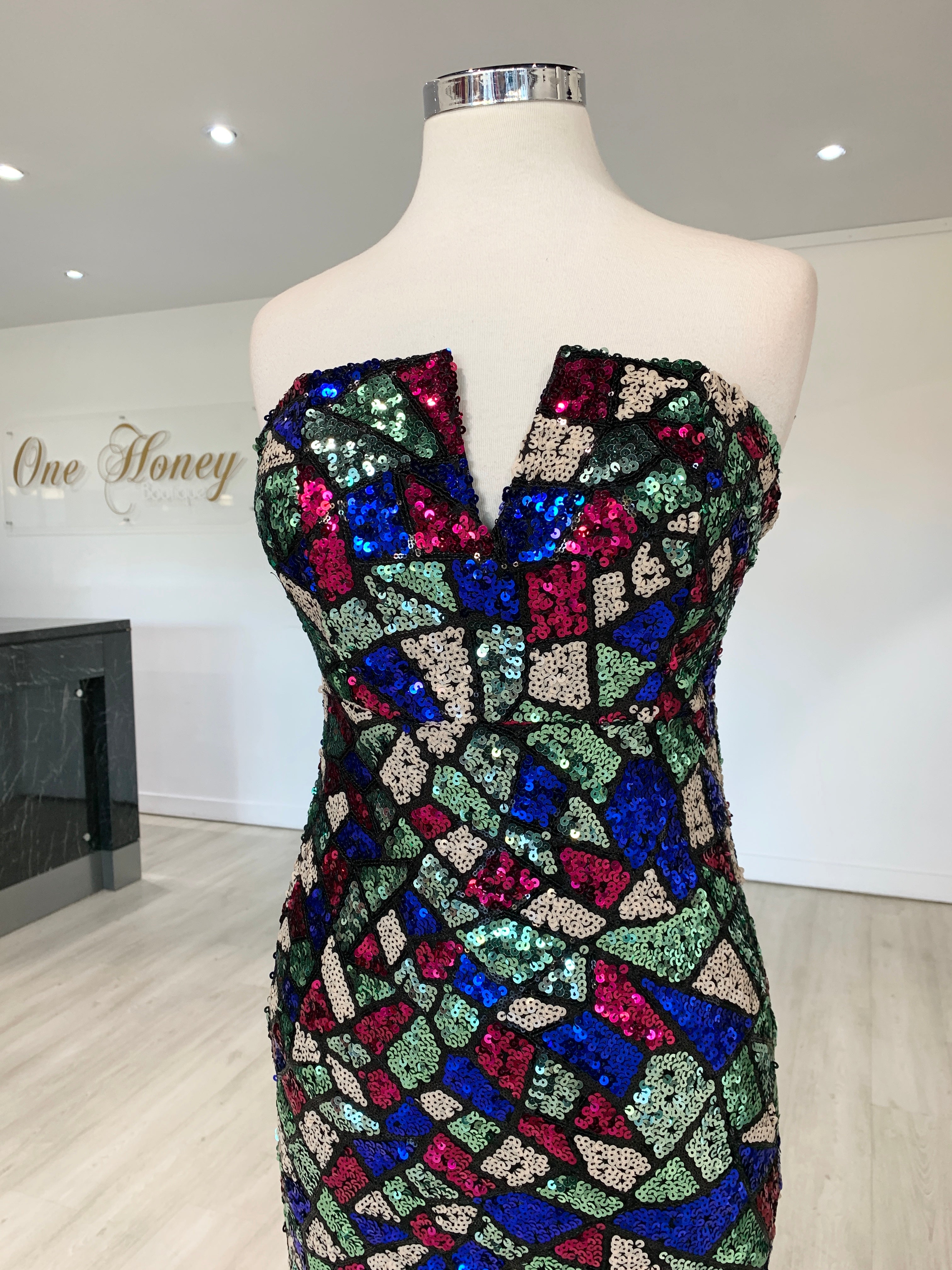 Honey Couture ELTON Strapless Mermaid Evening Gown Dress {vendor} AfterPay Humm ZipPay LayBuy Sezzle