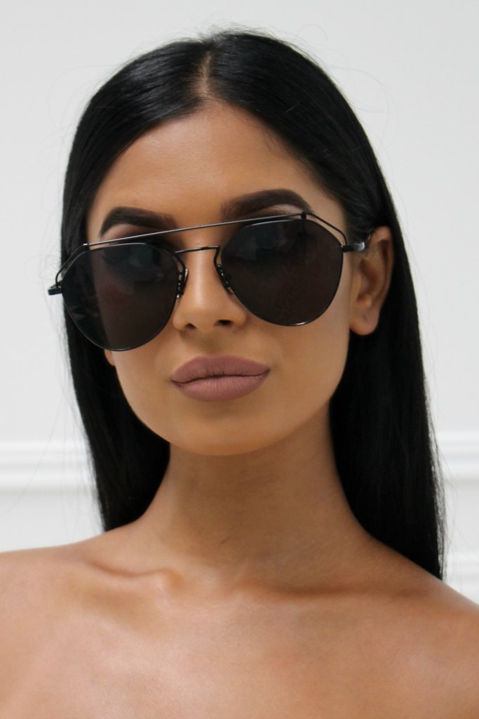 Honey Couture AMY Black on Black Sunglasses Honey Couture Sunglasses$ AfterPay Humm ZipPay LayBuy Sezzle