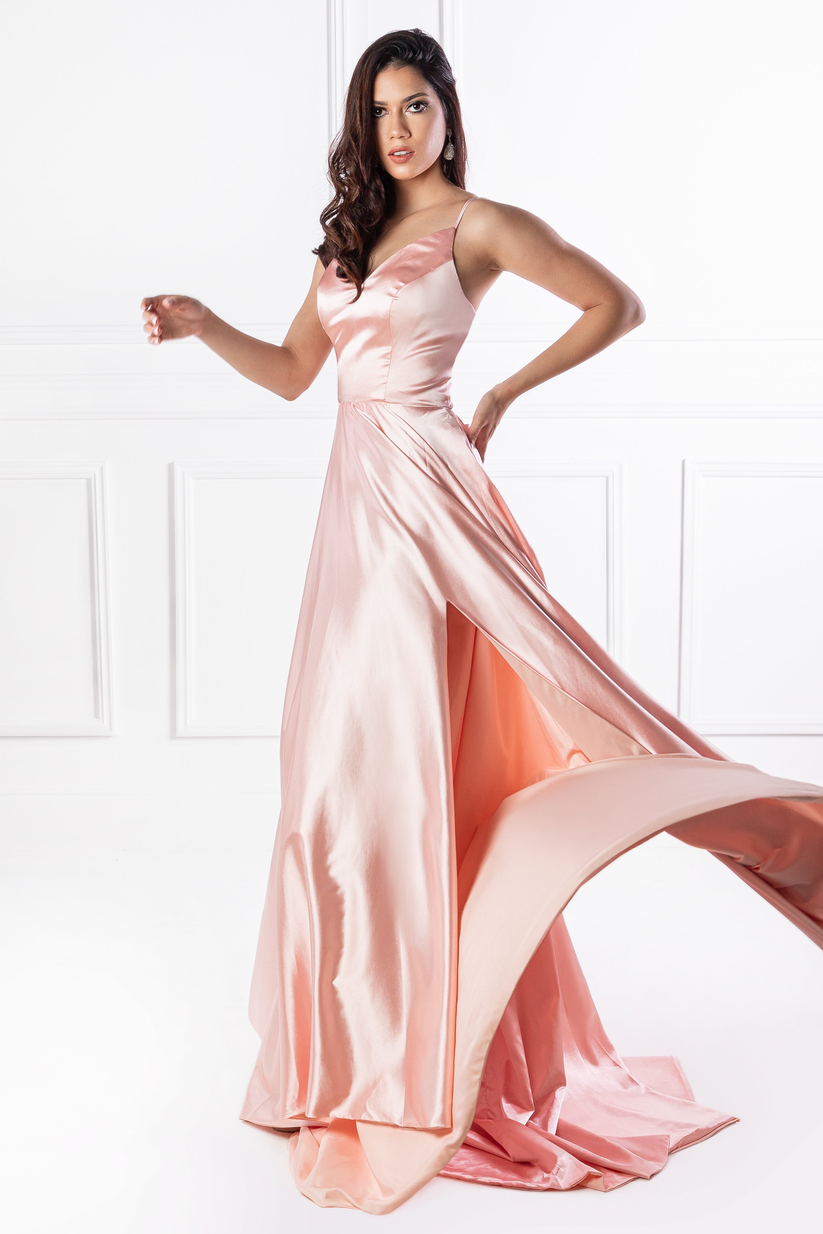 Honey Couture NIKOLINA Silky Custom Made Formal Dress {vendor} AfterPay Humm ZipPay LayBuy Sezzle