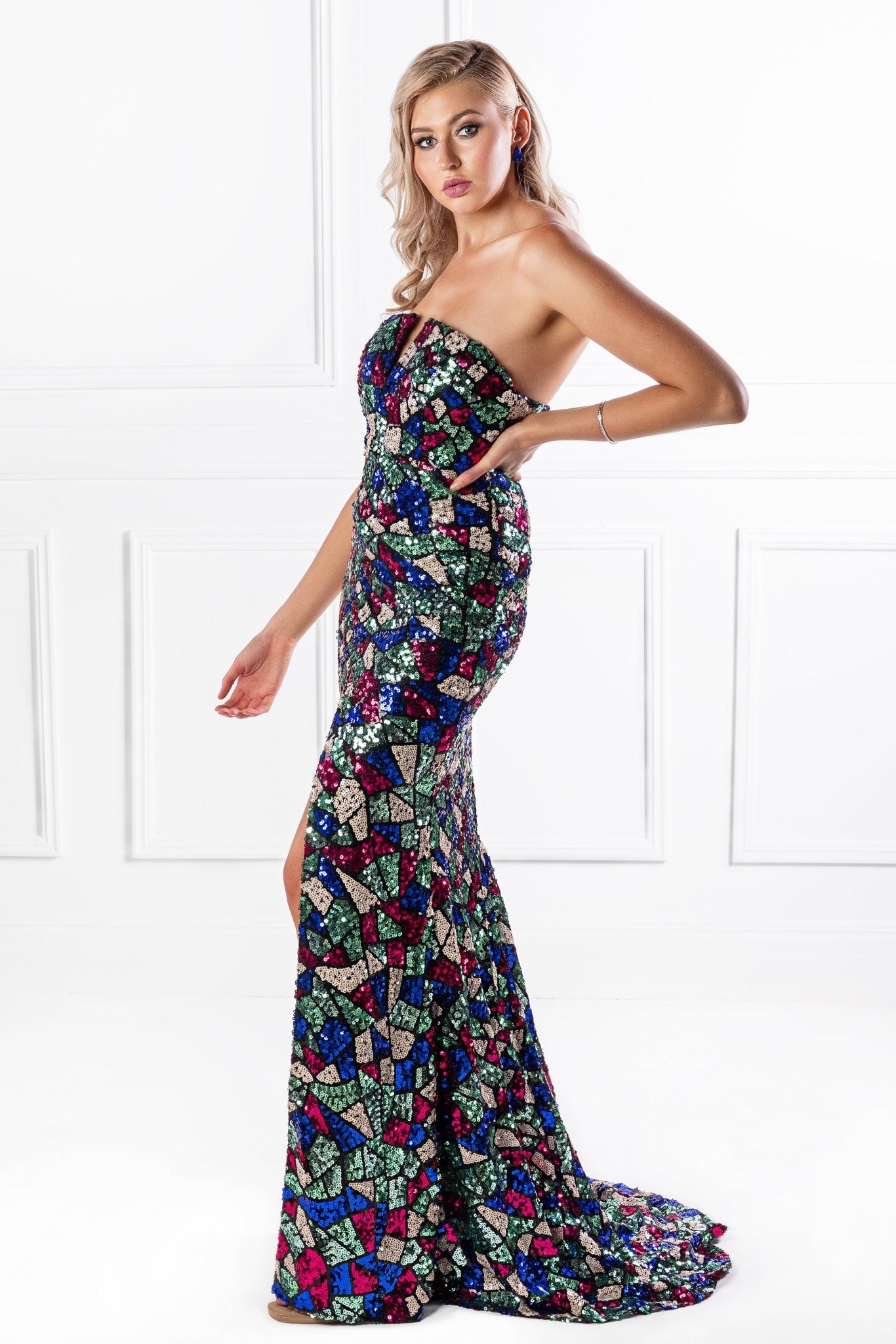 Honey Couture ELTON Strapless Mermaid Evening Gown Dress in Australia | One Honey Boutique