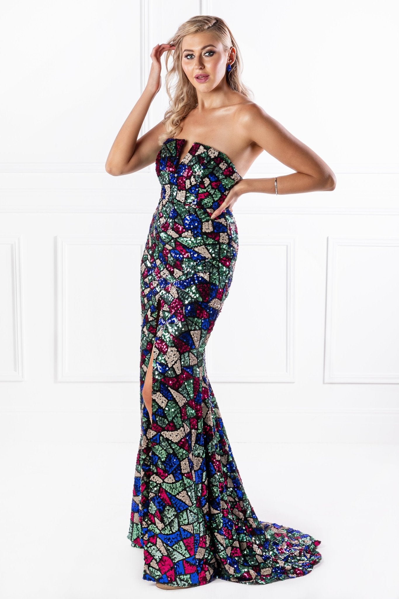 Honey Couture ELTON Strapless Mermaid Evening Gown Dress in Australia | One Honey Boutique