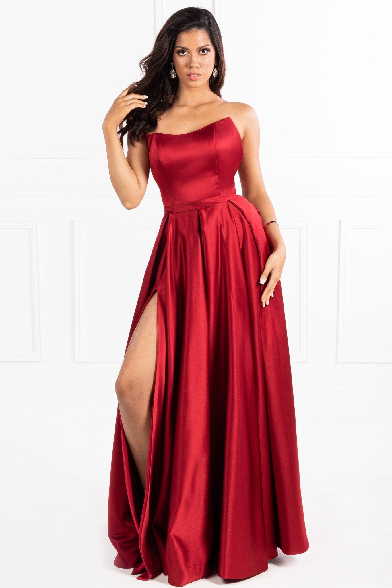 Honey Couture VICTORIA Strapless A Line Ballgown Made To Order Formal Dress in Australia | One Honey Boutique