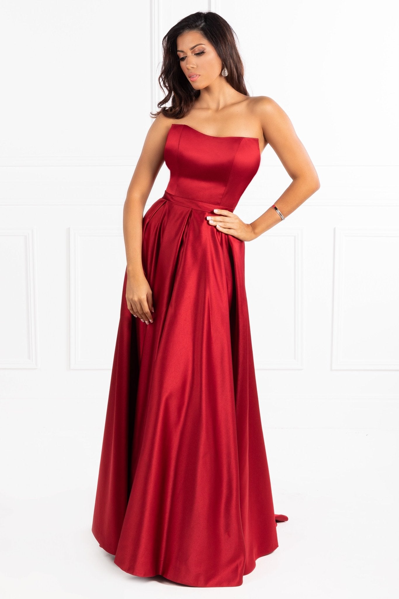 Honey Couture VICTORIA Strapless A Line Ballgown Made To Order Formal Dress in Australia | One Honey Boutique