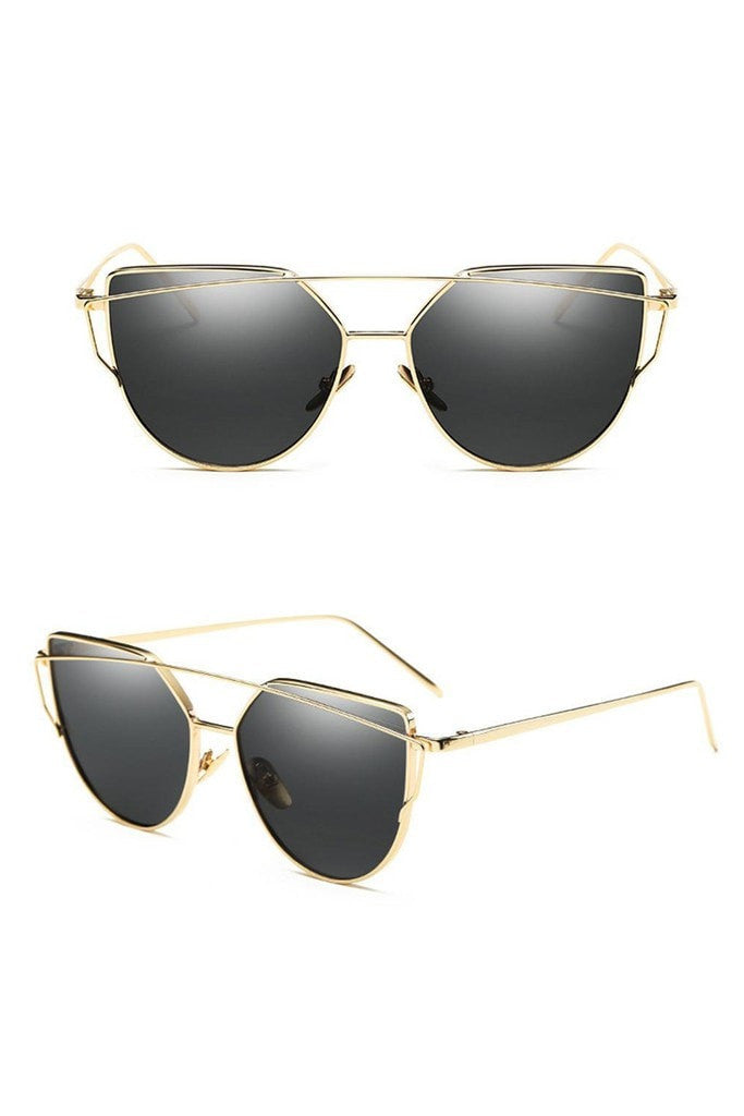 Honey Couture KOURTNEY Black & Gold Sunglasses Honey Couture Sunglasses$ AfterPay Humm ZipPay LayBuy Sezzle