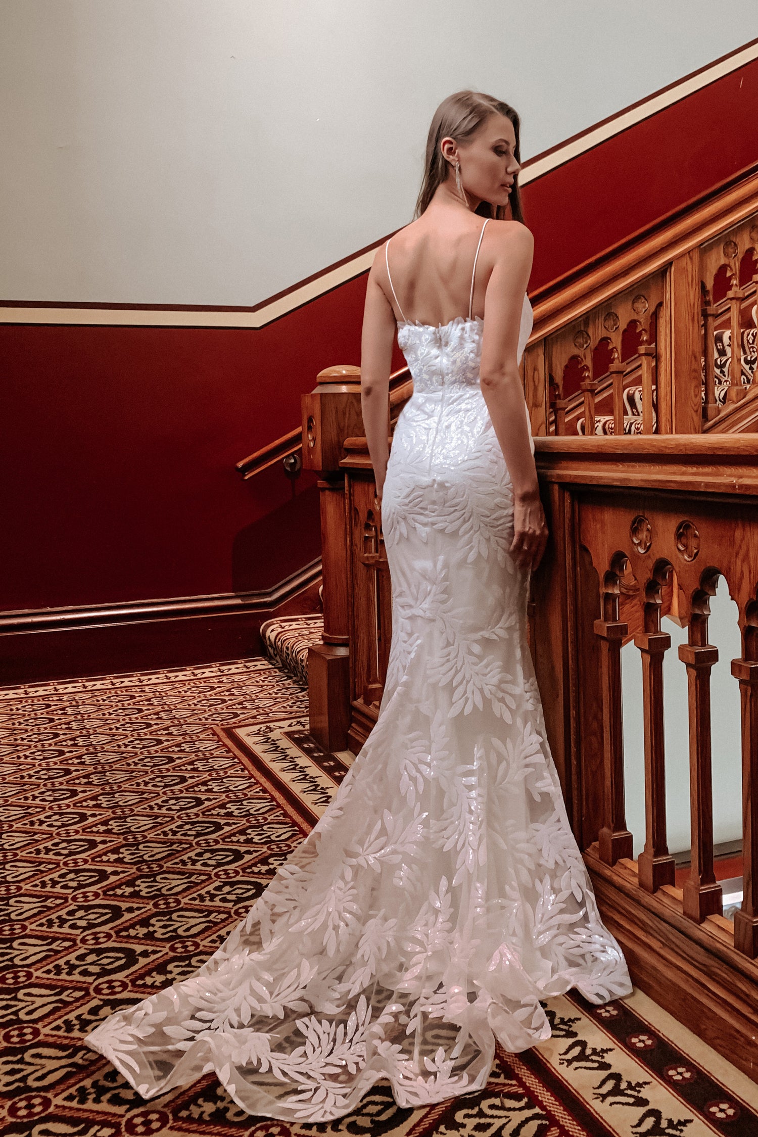 Tina Holly Couture TA107A White Sequin &amp; Lace Mermaid Bridal Formal Dress {vendor} AfterPay Humm ZipPay LayBuy Sezzle