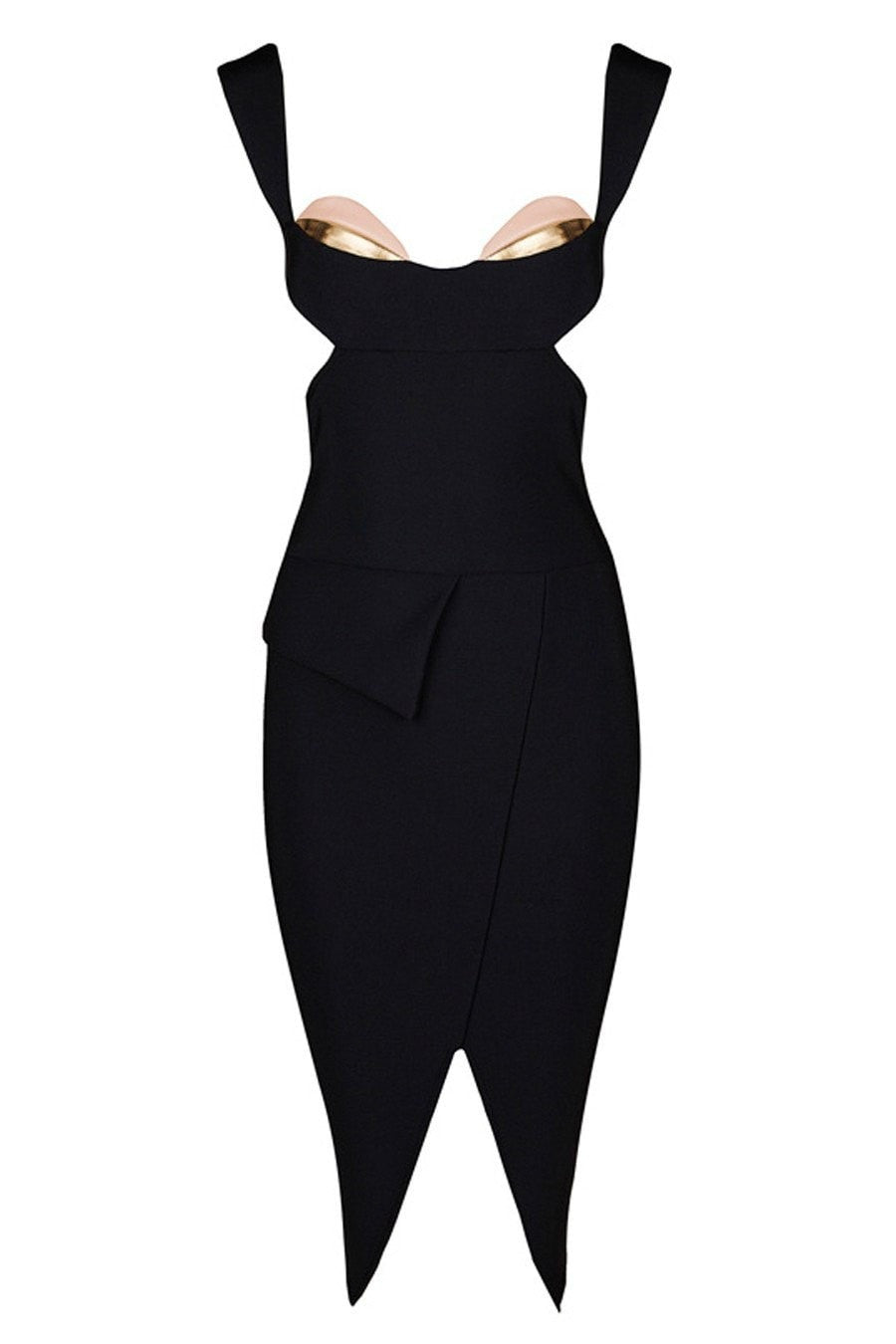Honey Couture CARLA Designer Black Cut Out Bandage Dress Honey Couture$ AfterPay Humm ZipPay LayBuy Sezzle
