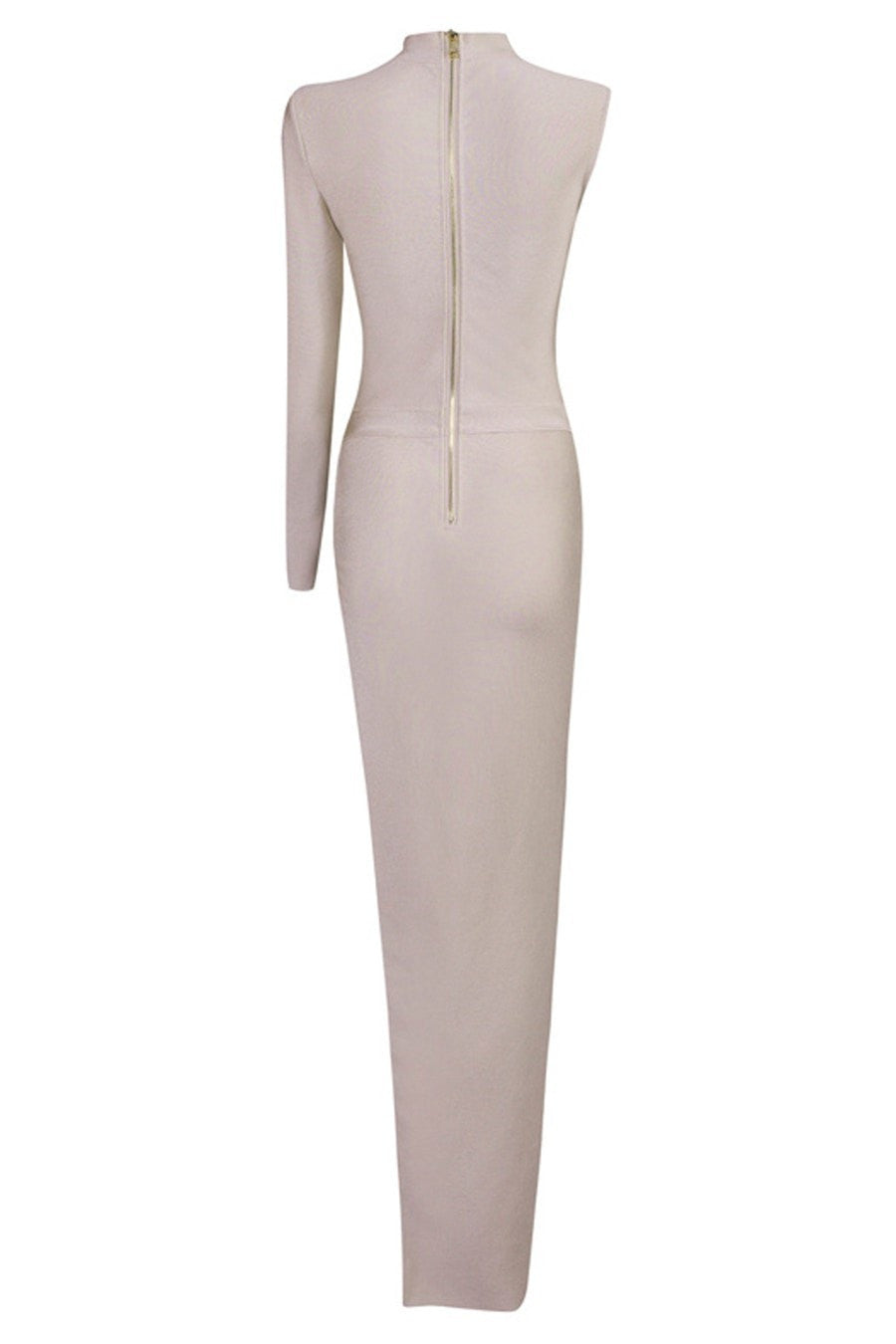 Honey Couture ROYA Taupe Silver Cut Out Bandage Maxi Dress Honey Couture$ AfterPay Humm ZipPay LayBuy Sezzle