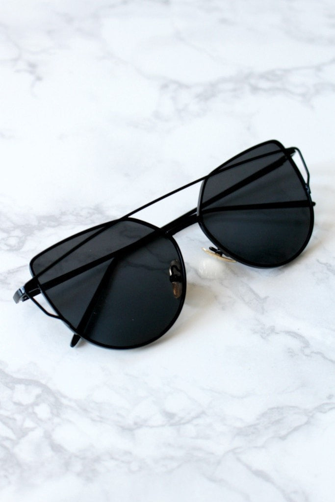 Honey Couture KOURTNEY Black on Black Sunglasses Honey Couture Sunglasses$ AfterPay Humm ZipPay LayBuy Sezzle