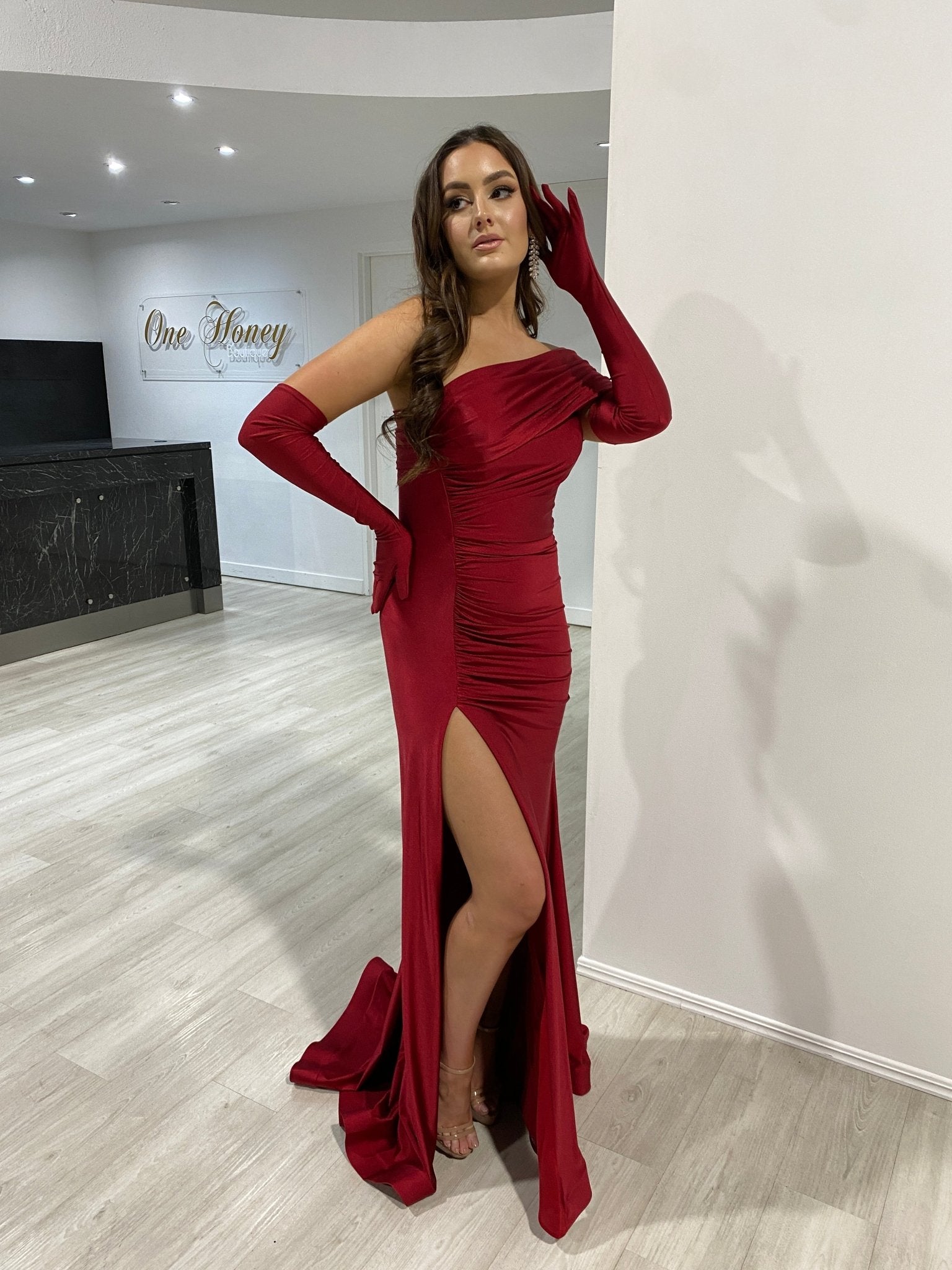 BALENCI - USSY Mermaid Formal Dress w Gloves in Australia | One Honey Boutique