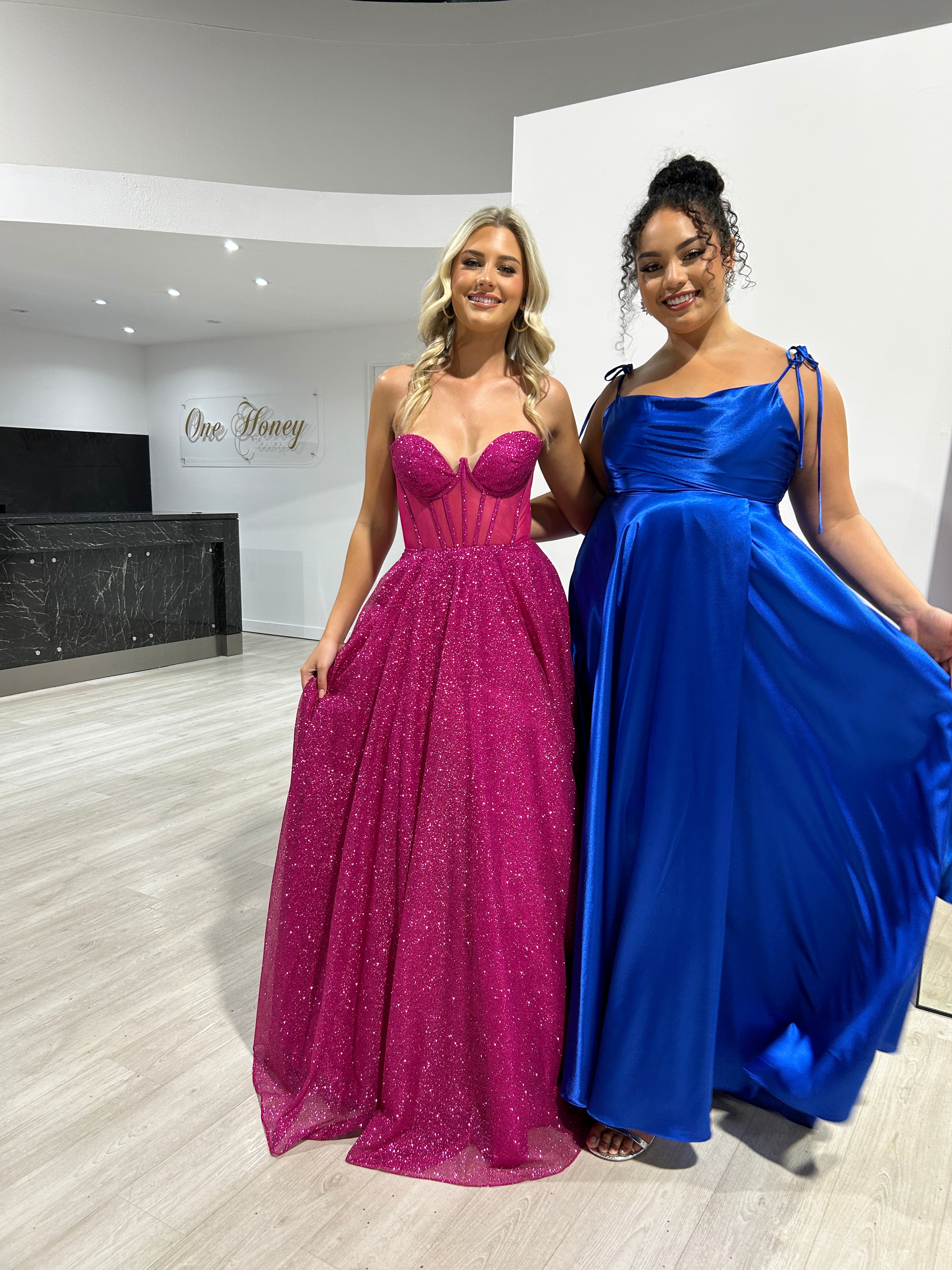 ALOMA Glitter Corset Strapless Formal Dress with boned bodice and stunning fit, perfect for any event. Brisbane to Gold Coast, Australia.