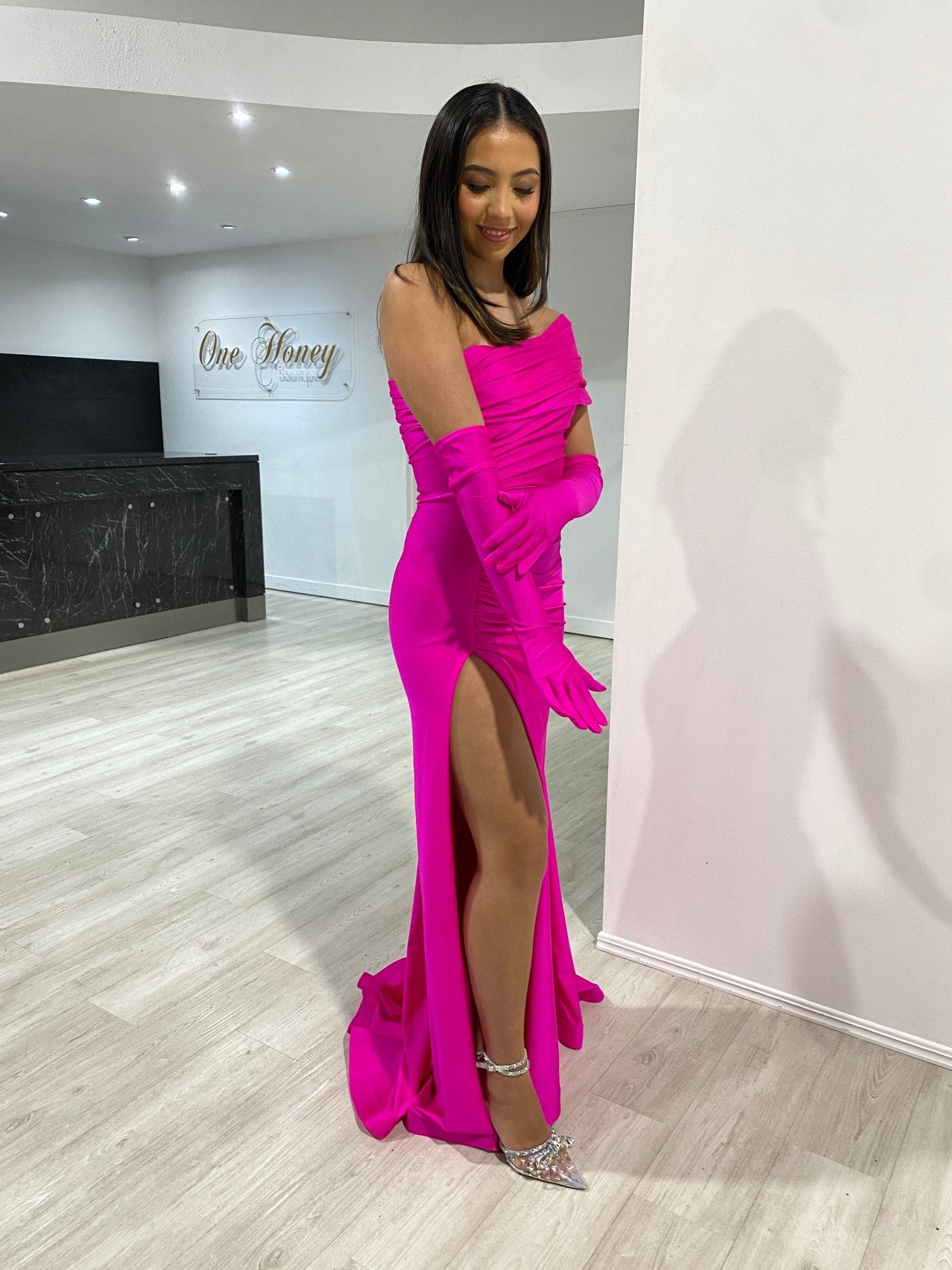 BALENCI - USSY Mermaid Formal Dress w Gloves in Australia | One Honey Boutique