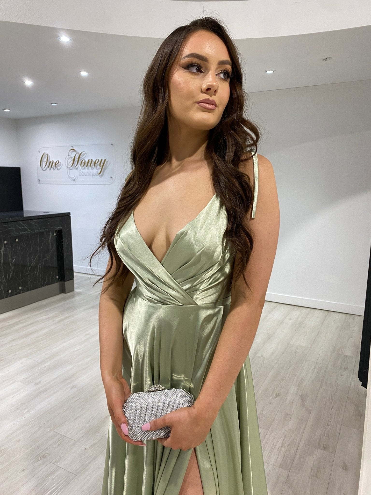 Honey Couture VINETTA Diamanté Box Clutch Bag in Australia | One Honey Boutique