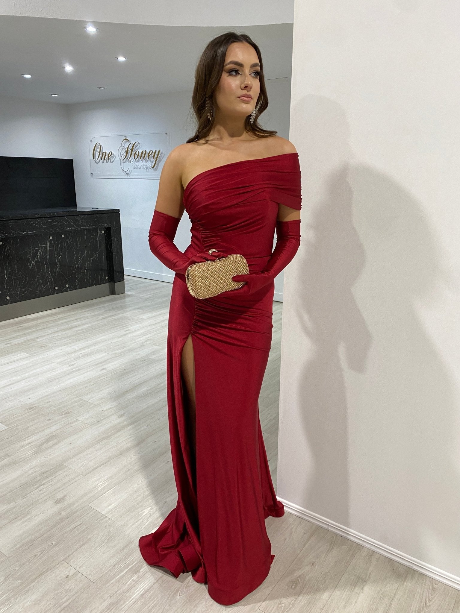 BALENCI - USSY Mermaid Formal Dress w Gloves in Australia | One Honey Boutique