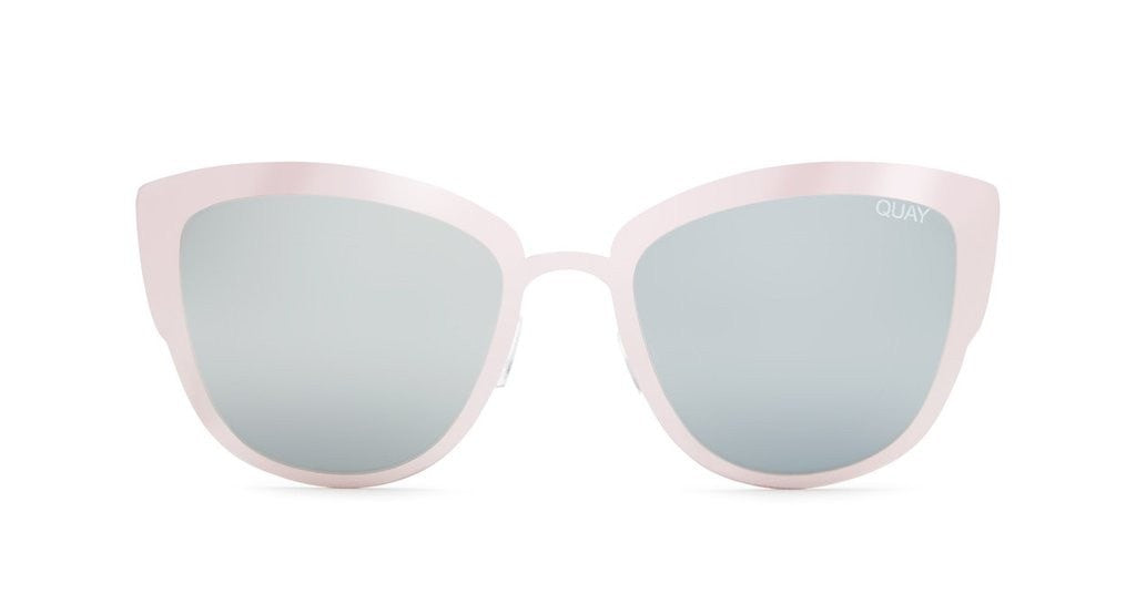 QUAY Australia SUPER GIRL Sunglasses, oversized metal frame, reflective lenses, chic cat-eye style. Brisbane to Gold Coast, Australia.