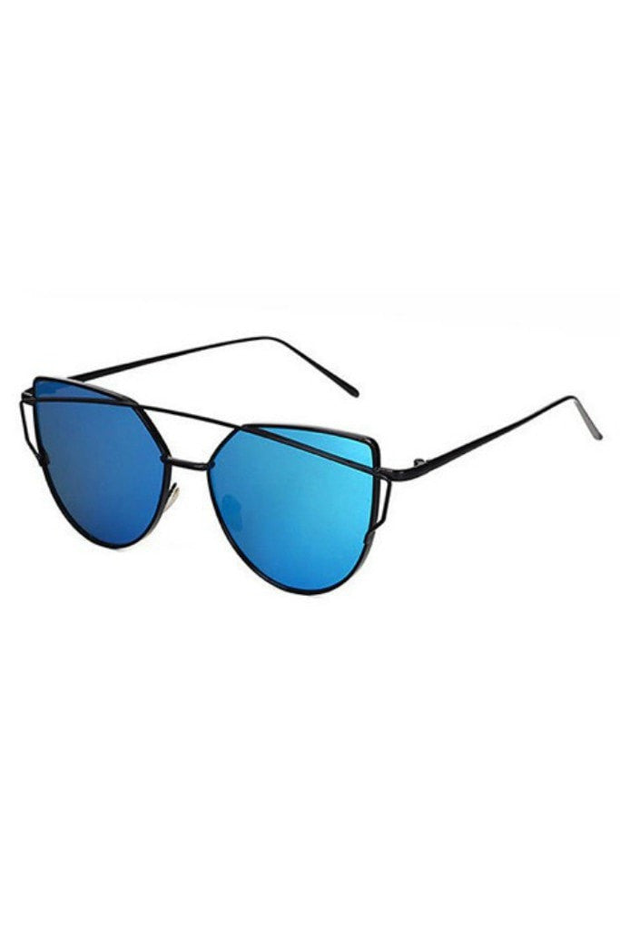 Honey Couture KOURTNEY Black & Blue Sunglasses Honey Couture Sunglasses$ AfterPay Humm ZipPay LayBuy Sezzle