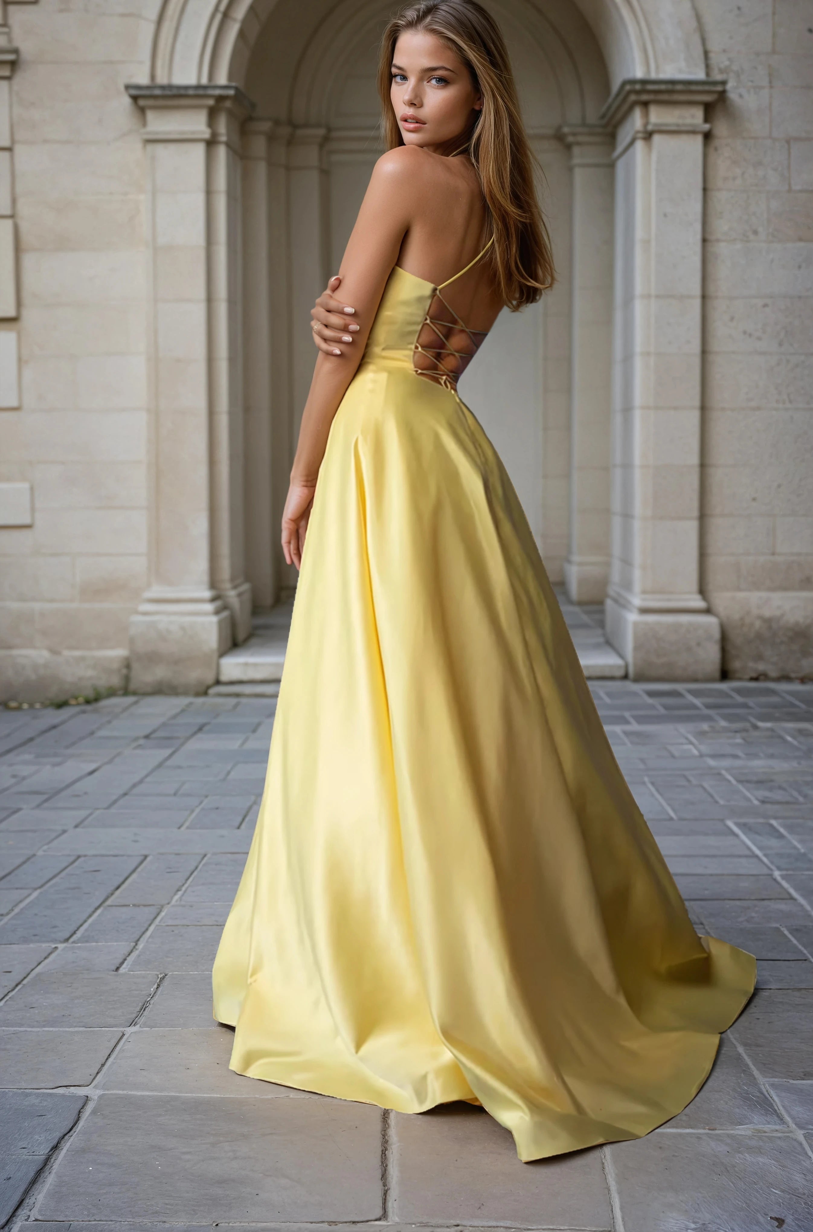 PATEL A Line Satin Ball Gown Prom & Formal Dress in Australia | One Honey Boutique