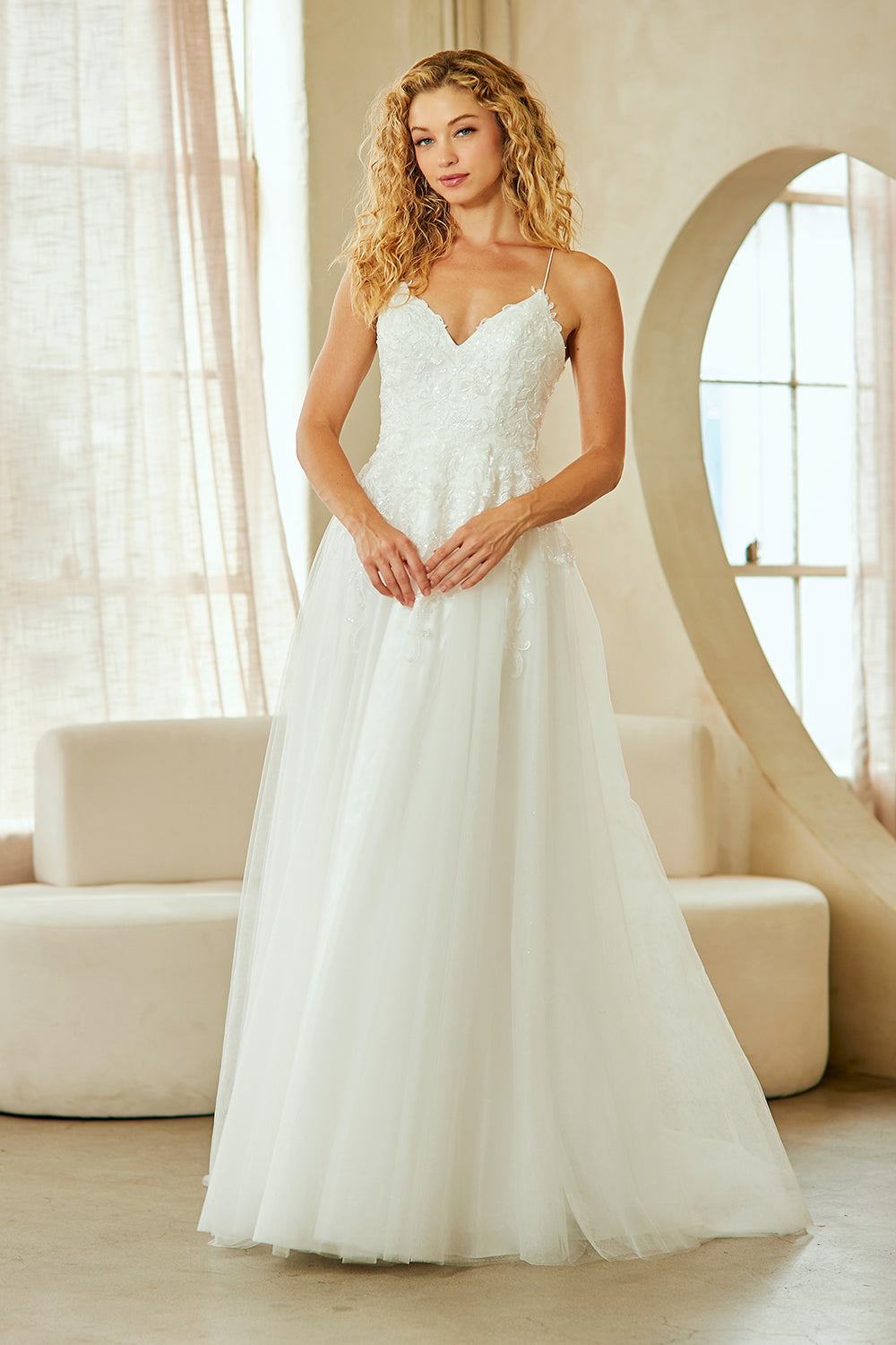 ELERA Appliqué Corset Back Tulle A-Line Bridal & Debutante Dress