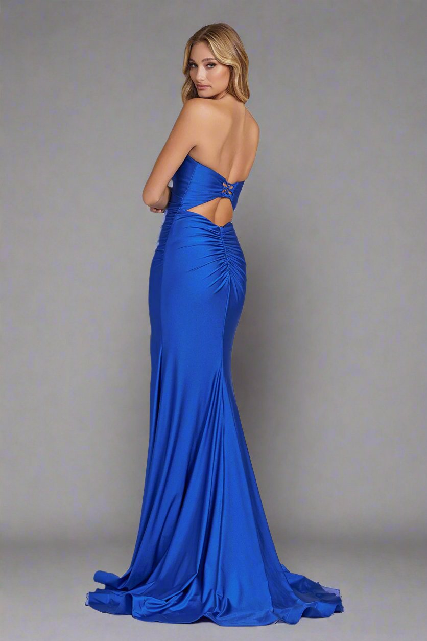 JASMINE Strapless Corset Back Bum Scrunch Mermaid Prom & Formal Dress
