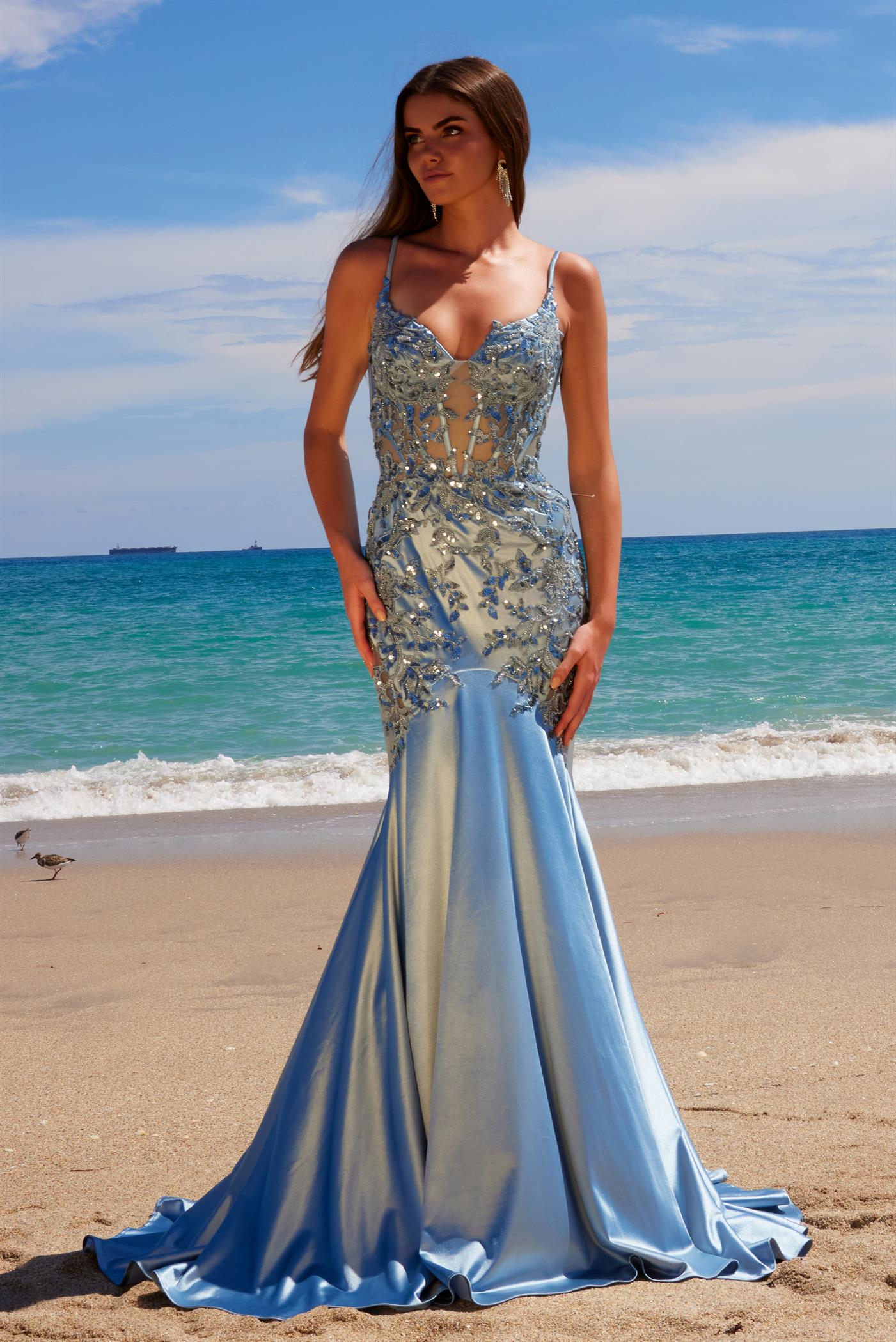 INGA Sequin Applique Trumpet Prom & Formal Dress