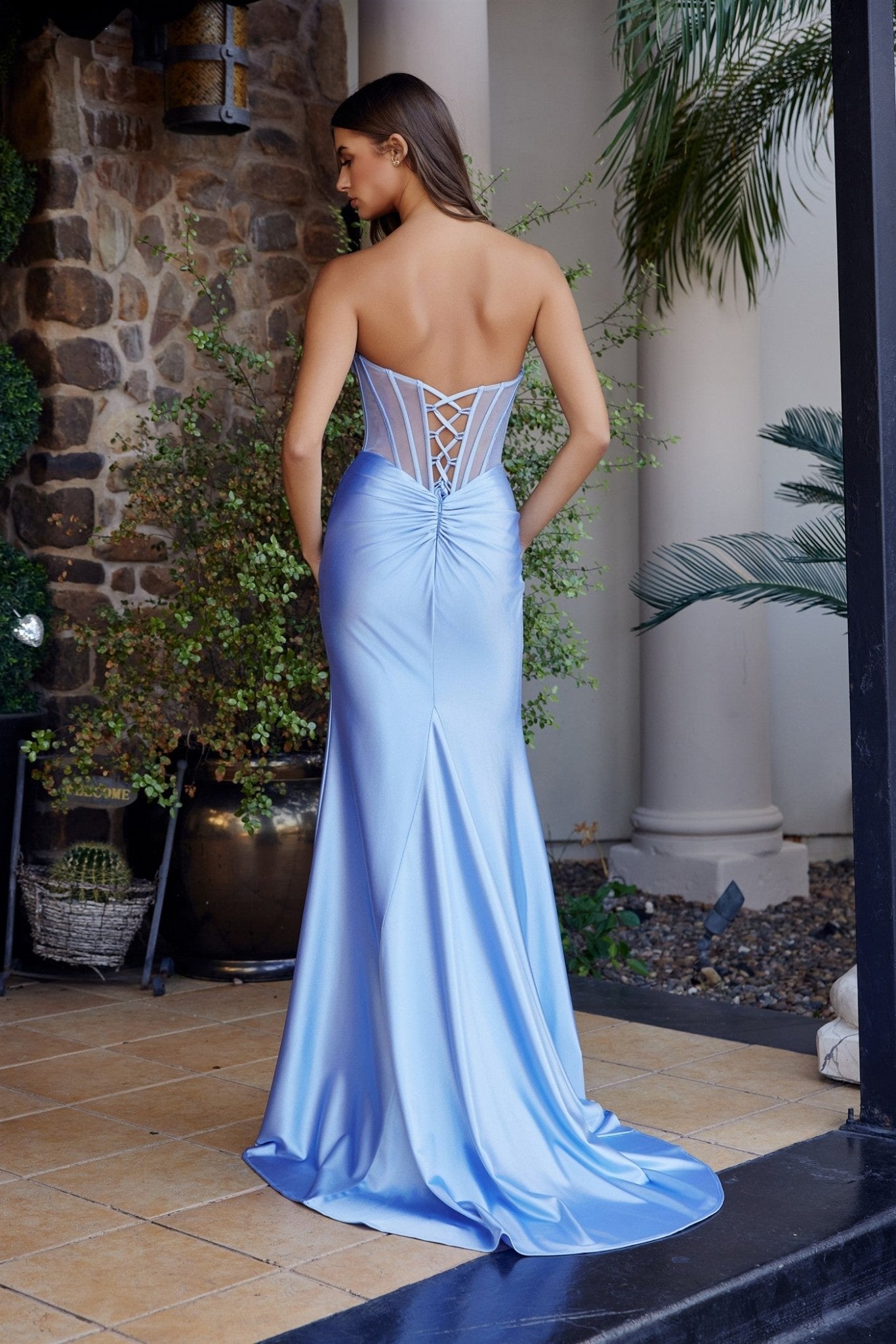 VELIX Sequin Sweetheart Corset Satin Prom & Formal Dress in Australia | One Honey Boutique