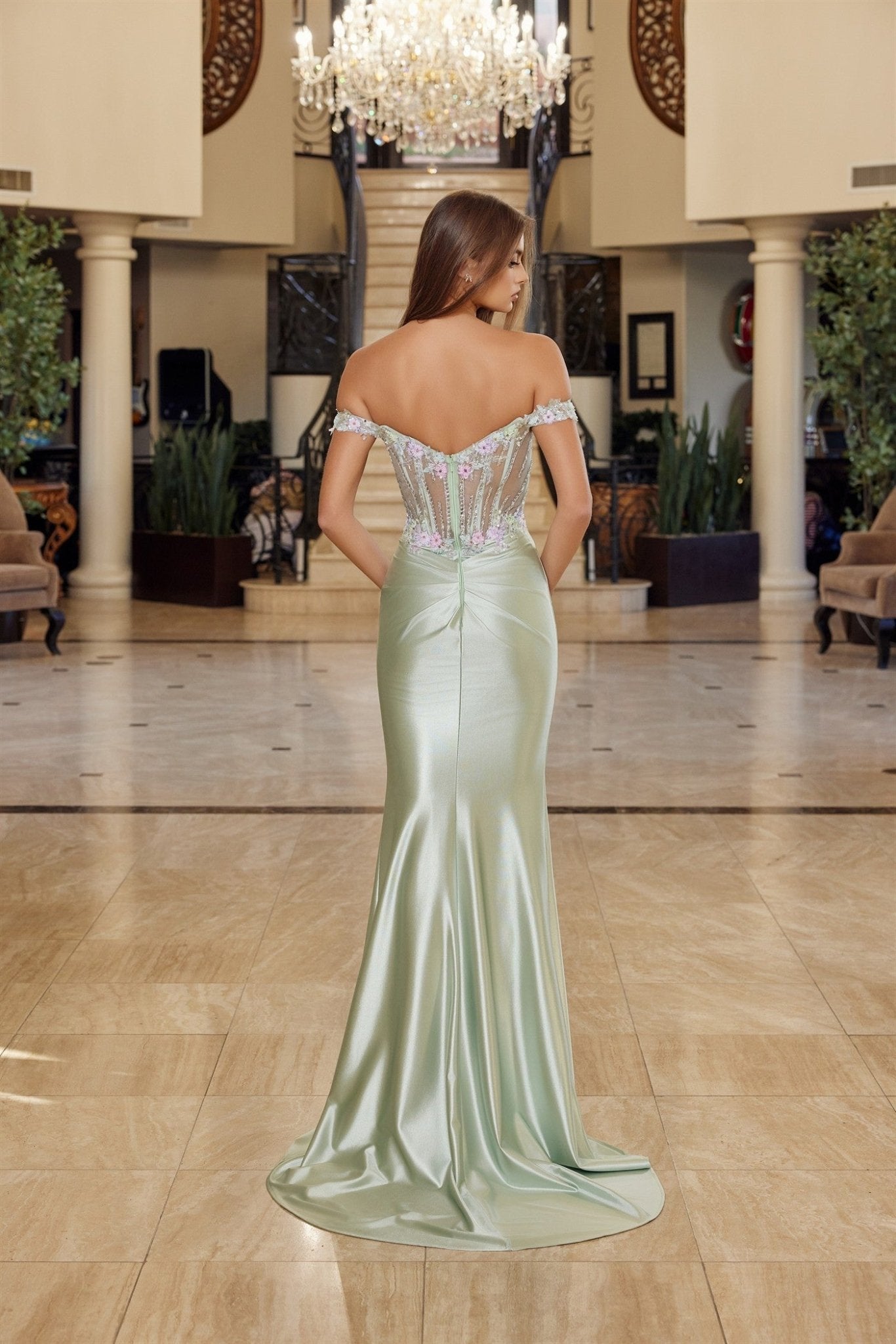 MASAMI Satin Off - Shoulder Sweetheart Prom & Formal Dress in Australia | One Honey Boutique