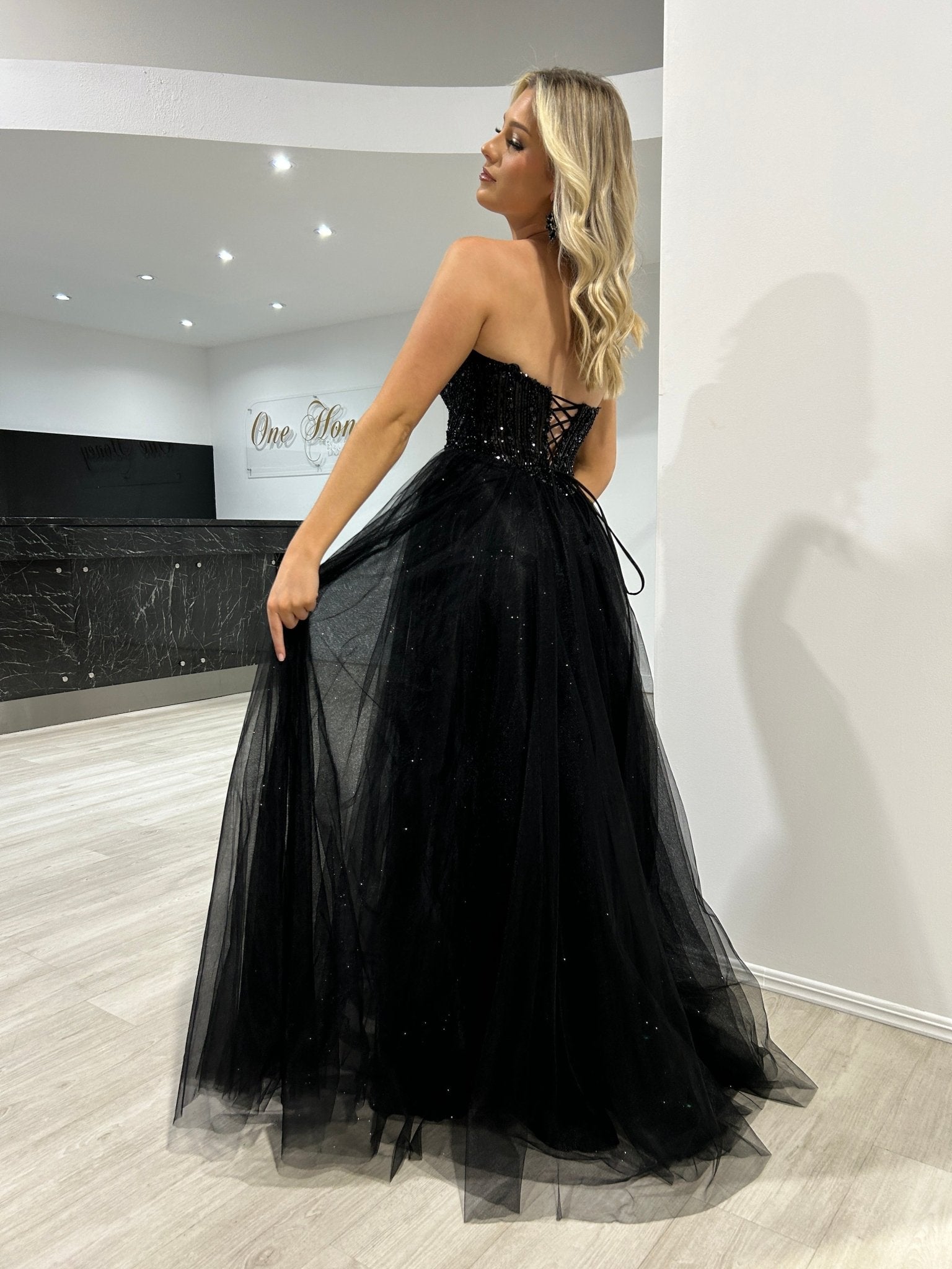 LEIA Strapless Bustier Tulle A - Line Ball Gown Formal Dress in Australia | One Honey Boutique