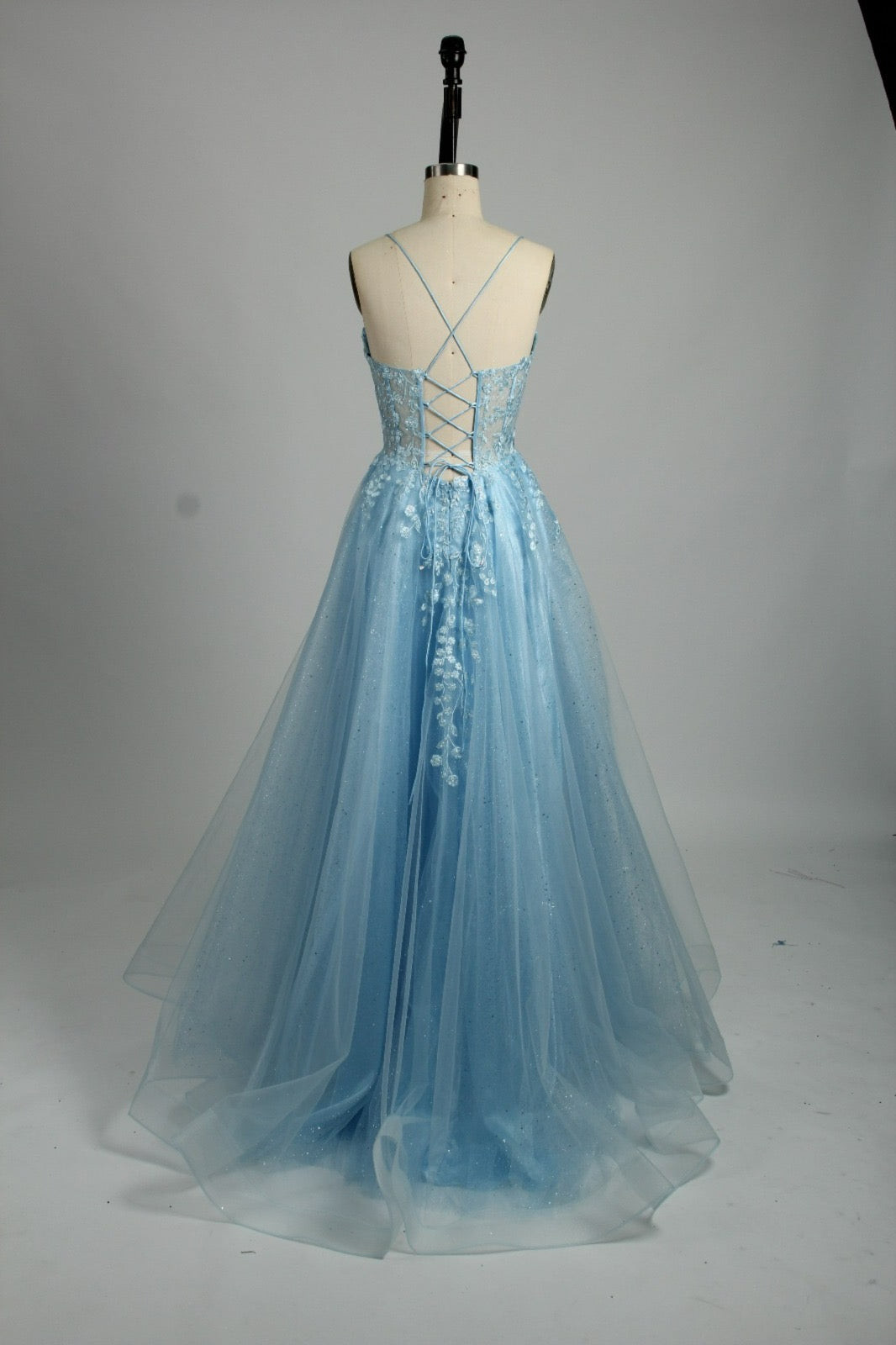 Honey Couture KAELA Lace & Mesh Feature Tulle Formal Dress