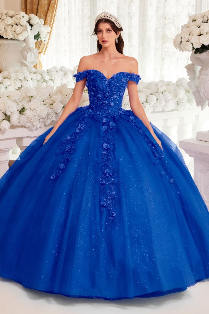 ARACELY Off Shoulder Corset Beaded Quinceañera Ball Gown Dress