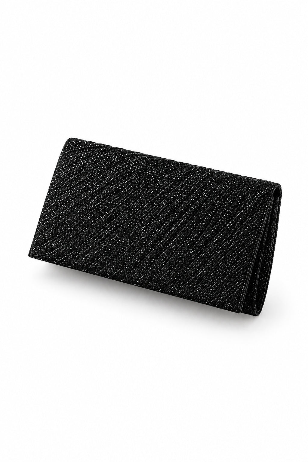 SELENE Pleated Shimmer Evening Clutch Bag