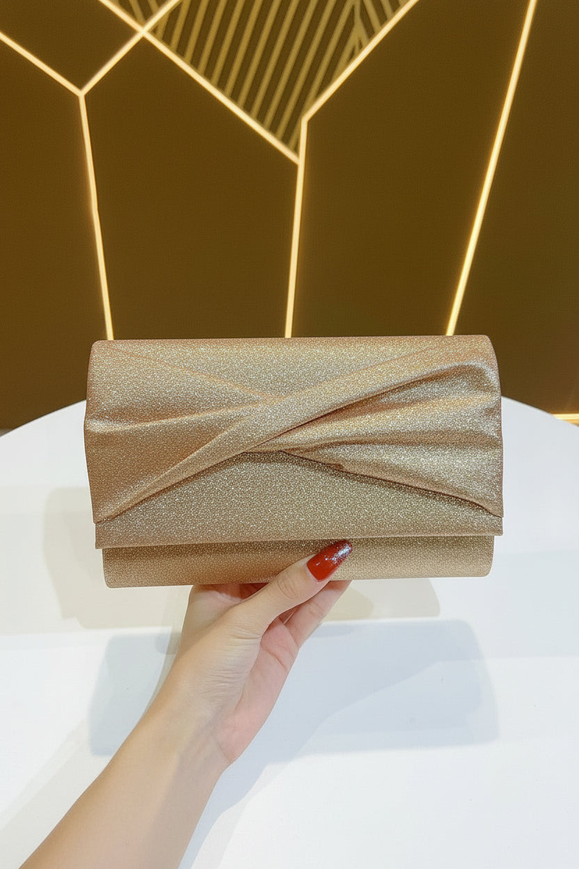Honey Couture CHELSEA Knot Envelope Clutch Bag for Formal & Evening Wear