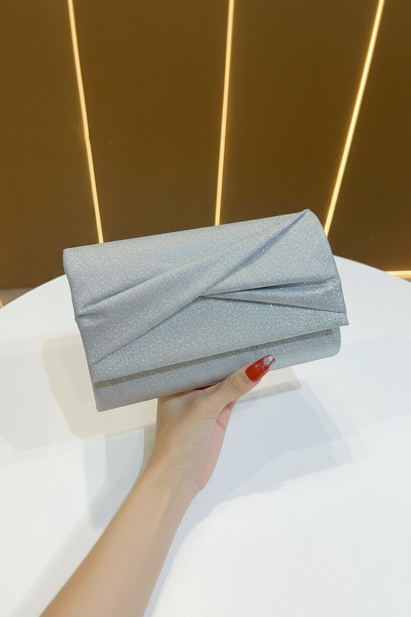 Honey Couture CHELSEA Knot Envelope Clutch Bag for Formal & Evening Wear