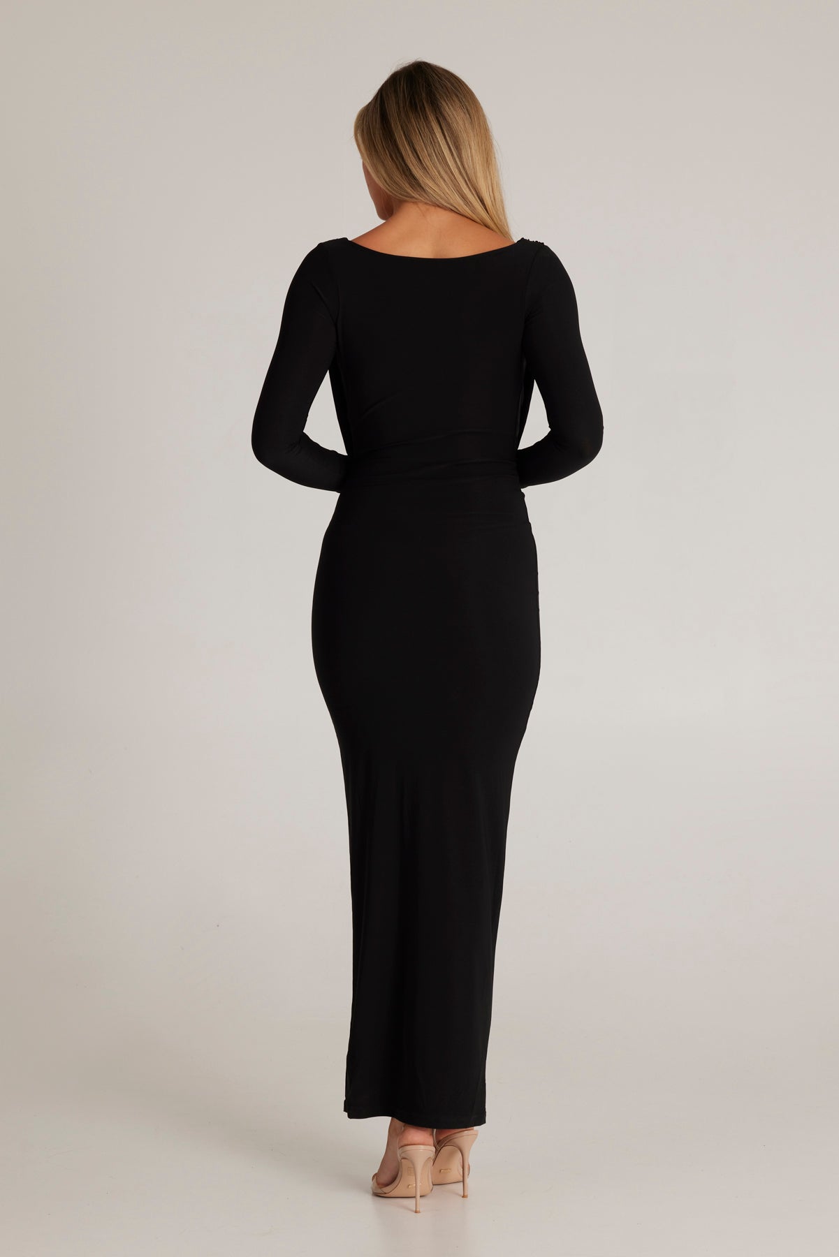 MÉLANI The Label AMARI Black Reversible Long Sleeve Dress