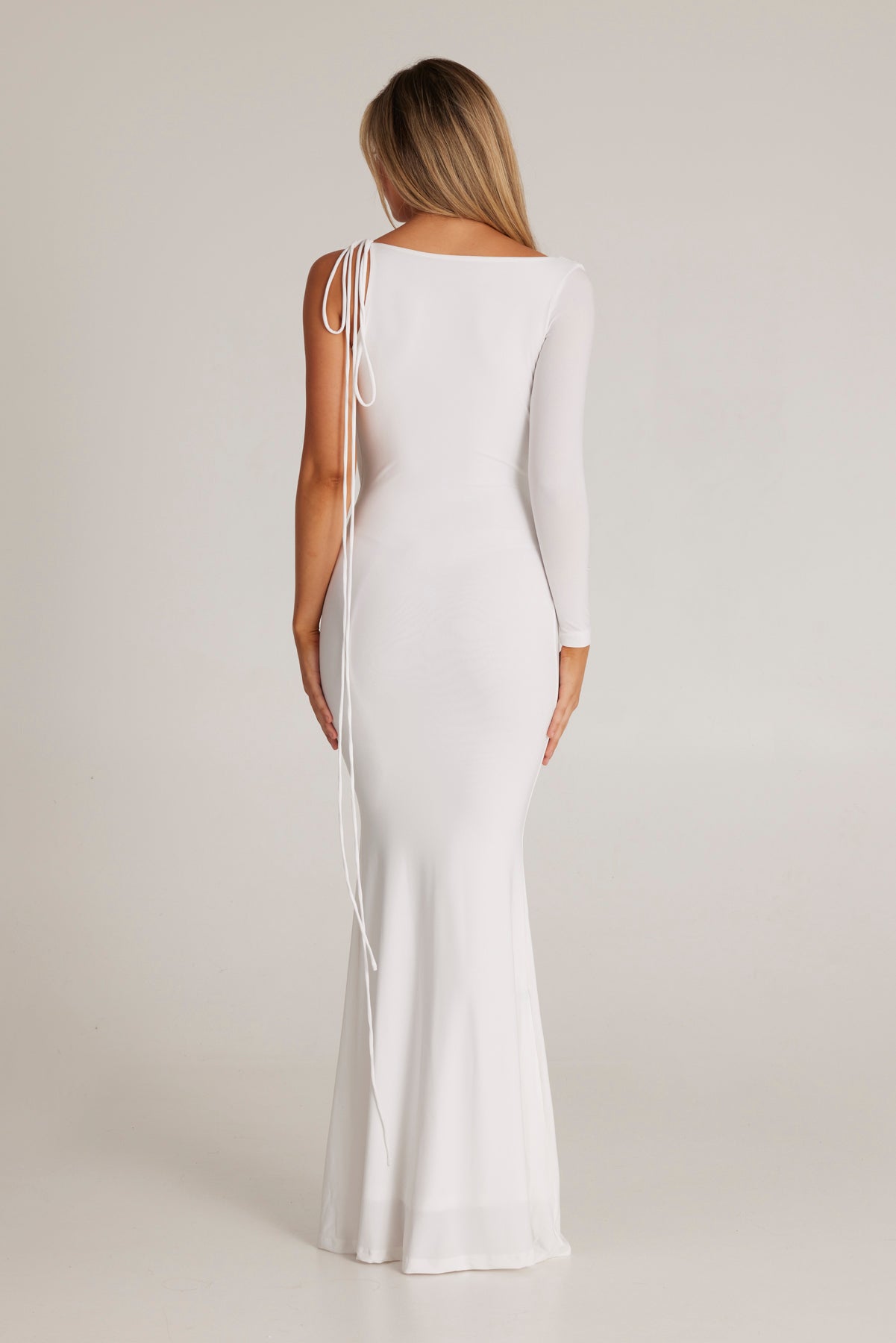 MÉLANI The Label EMILIA White Reversible One Sleeve Dress