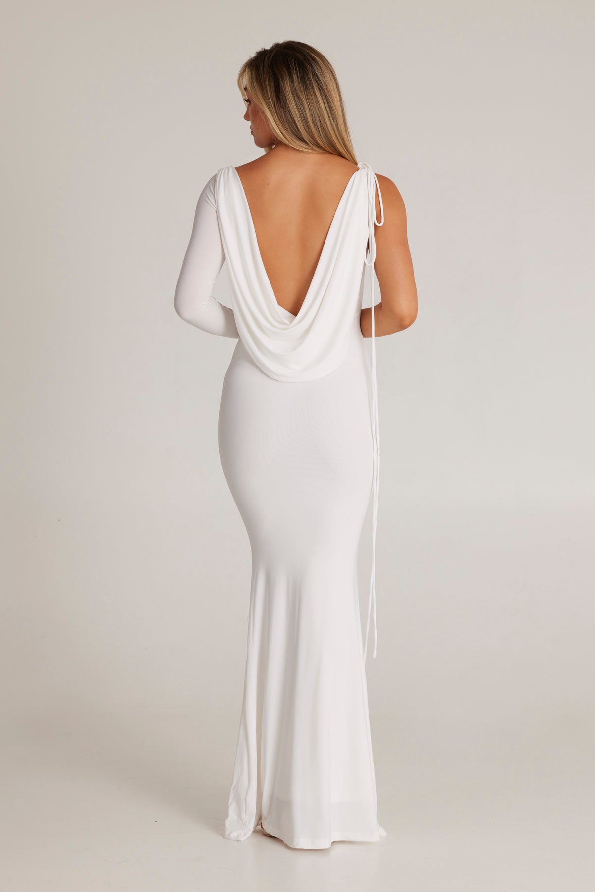 MÉLANI The Label EMILIA White Reversible One Sleeve Dress
