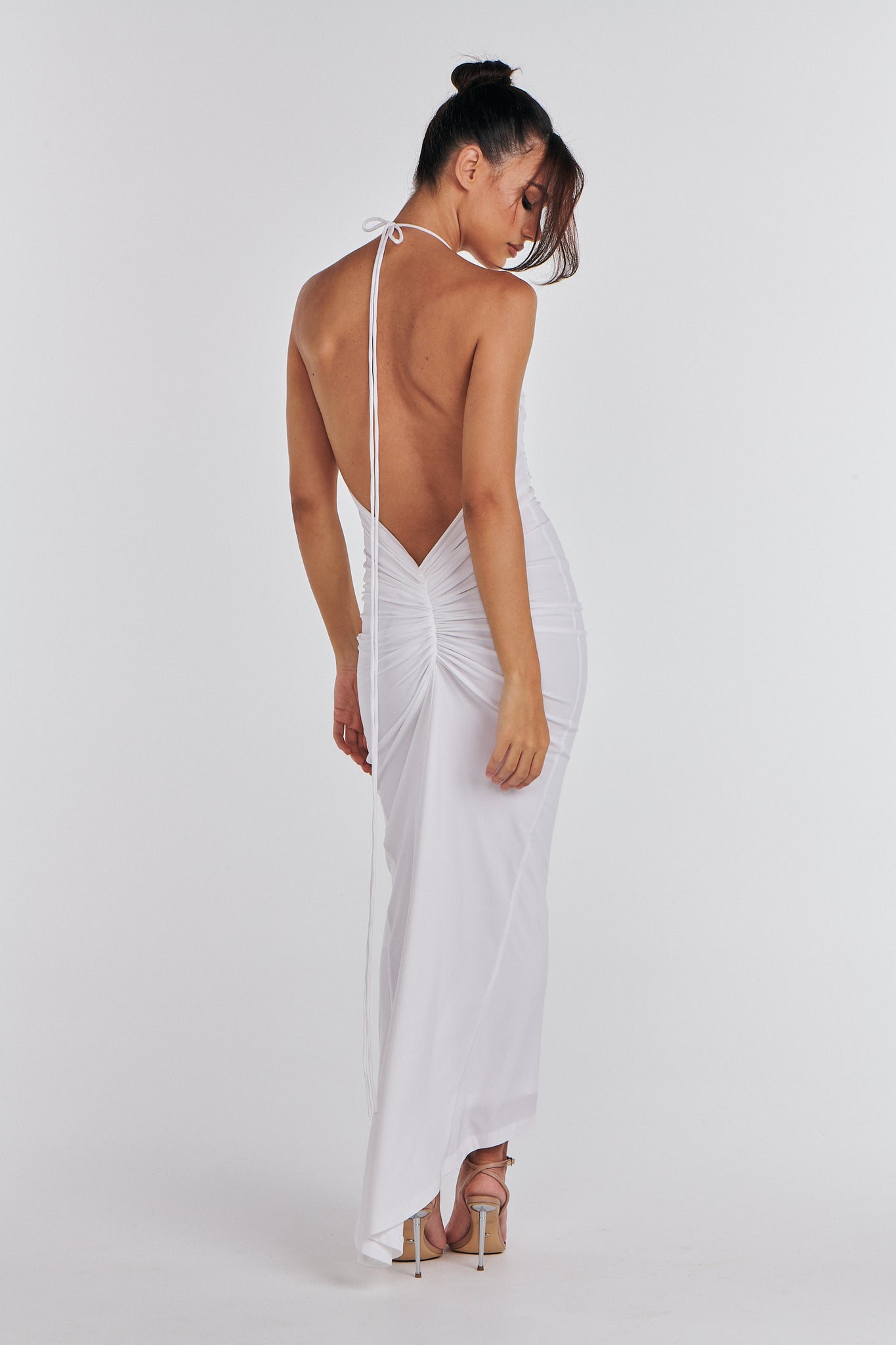 MÉLANI The Label ARIANNA White Low Back Dress