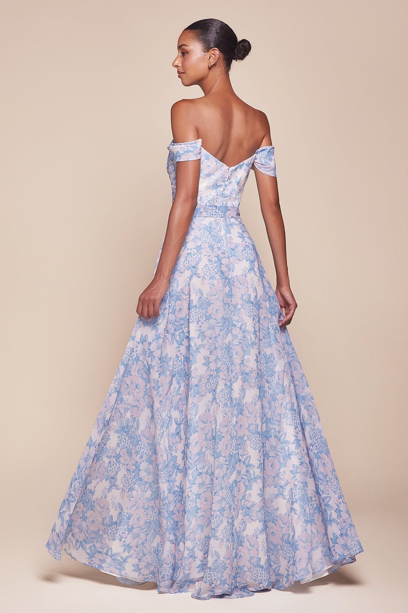 JELENA Off The Shoulder Floral Printed A-Line Bridesmaid Dress JELENA Off The Shoulder Floral Printed A-Line Bridesmaid Dress