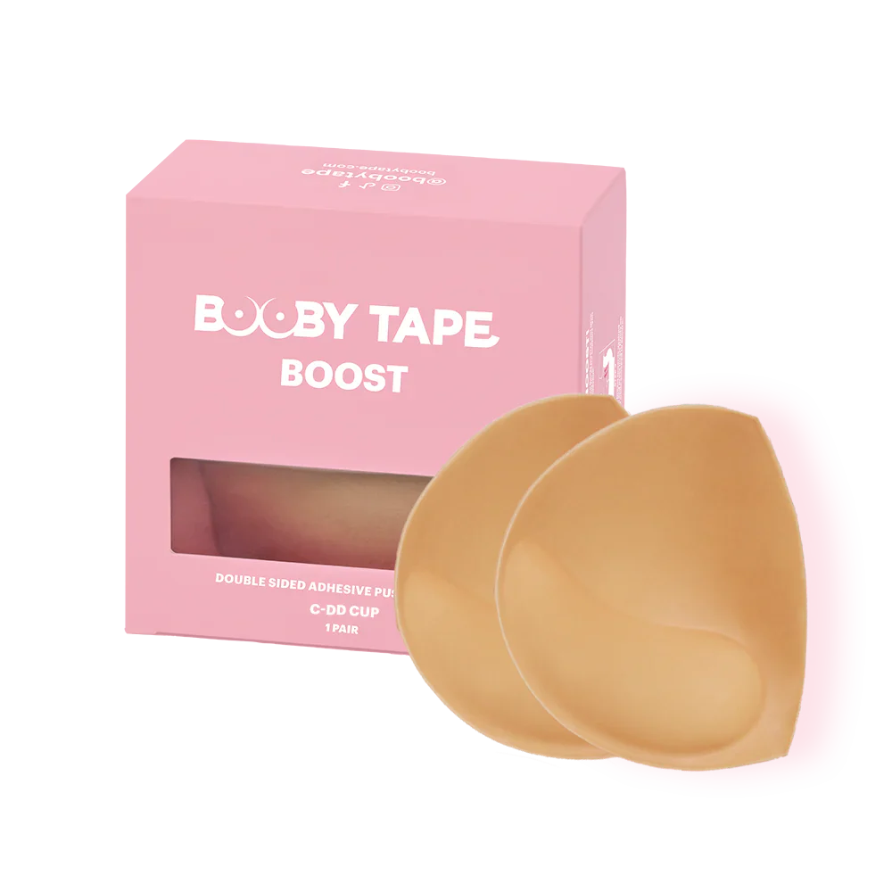 Booby Tape Boost Reusable Silicone Breast Inserts for Enhanced Cleavage Lift