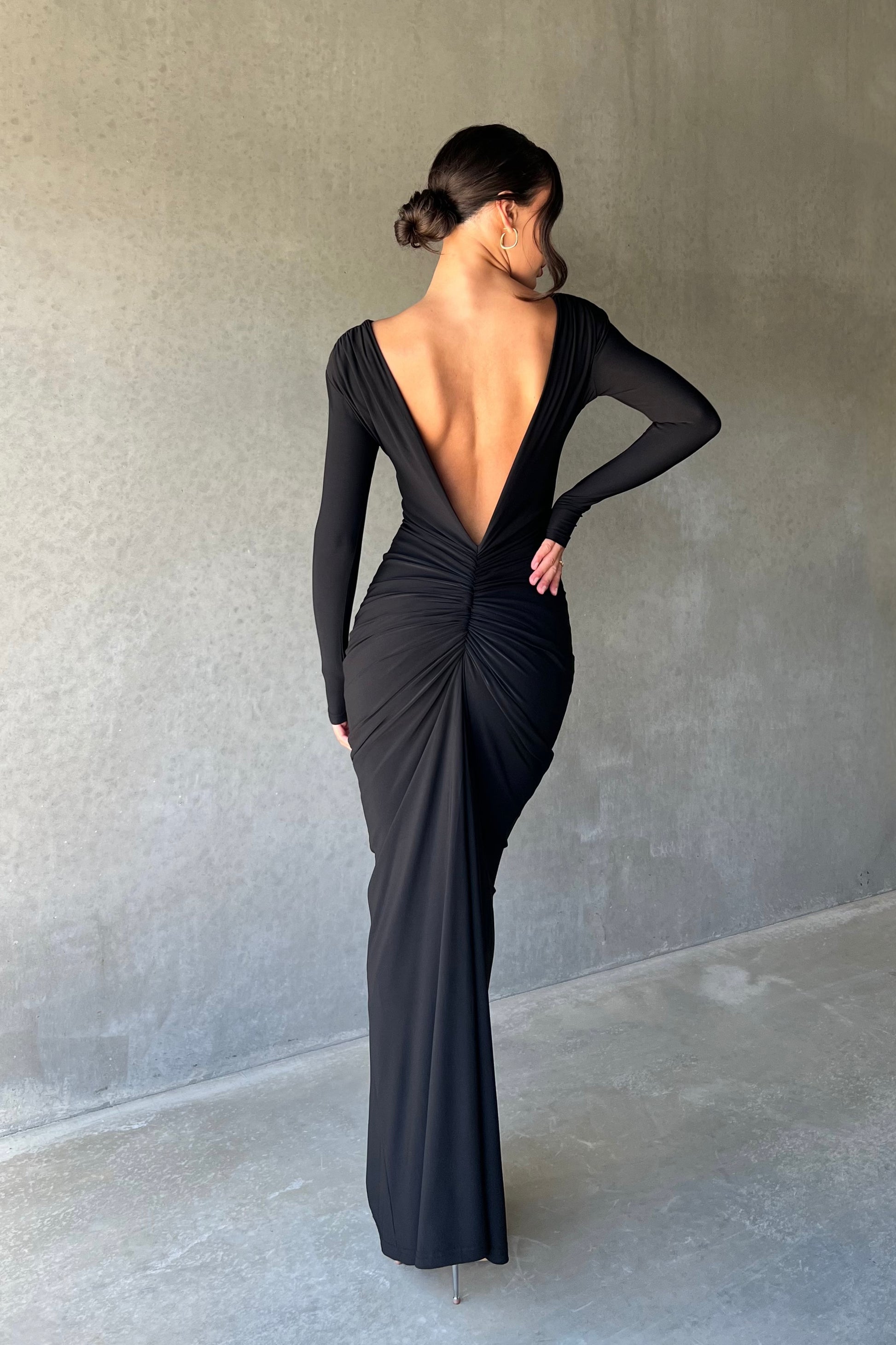 MÉLANI The Label YVONNE Black Reversible Long Sleeve Dress