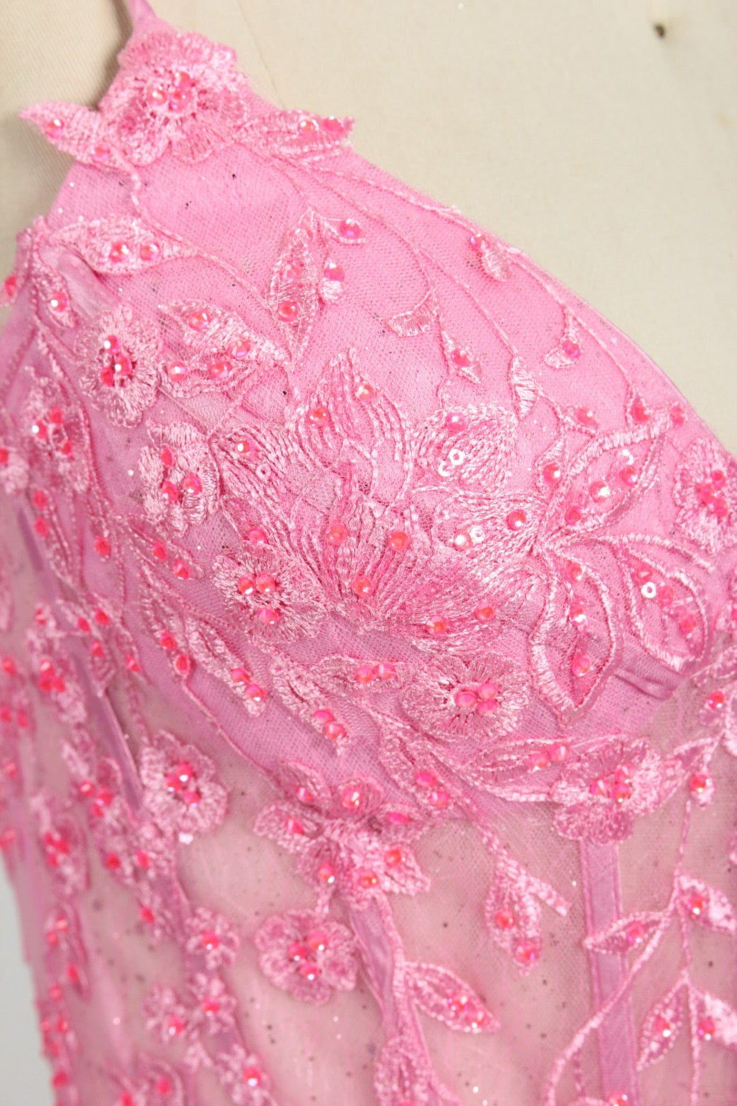 Honey Couture KAELA Lace & Mesh Feature Tulle Formal Dress