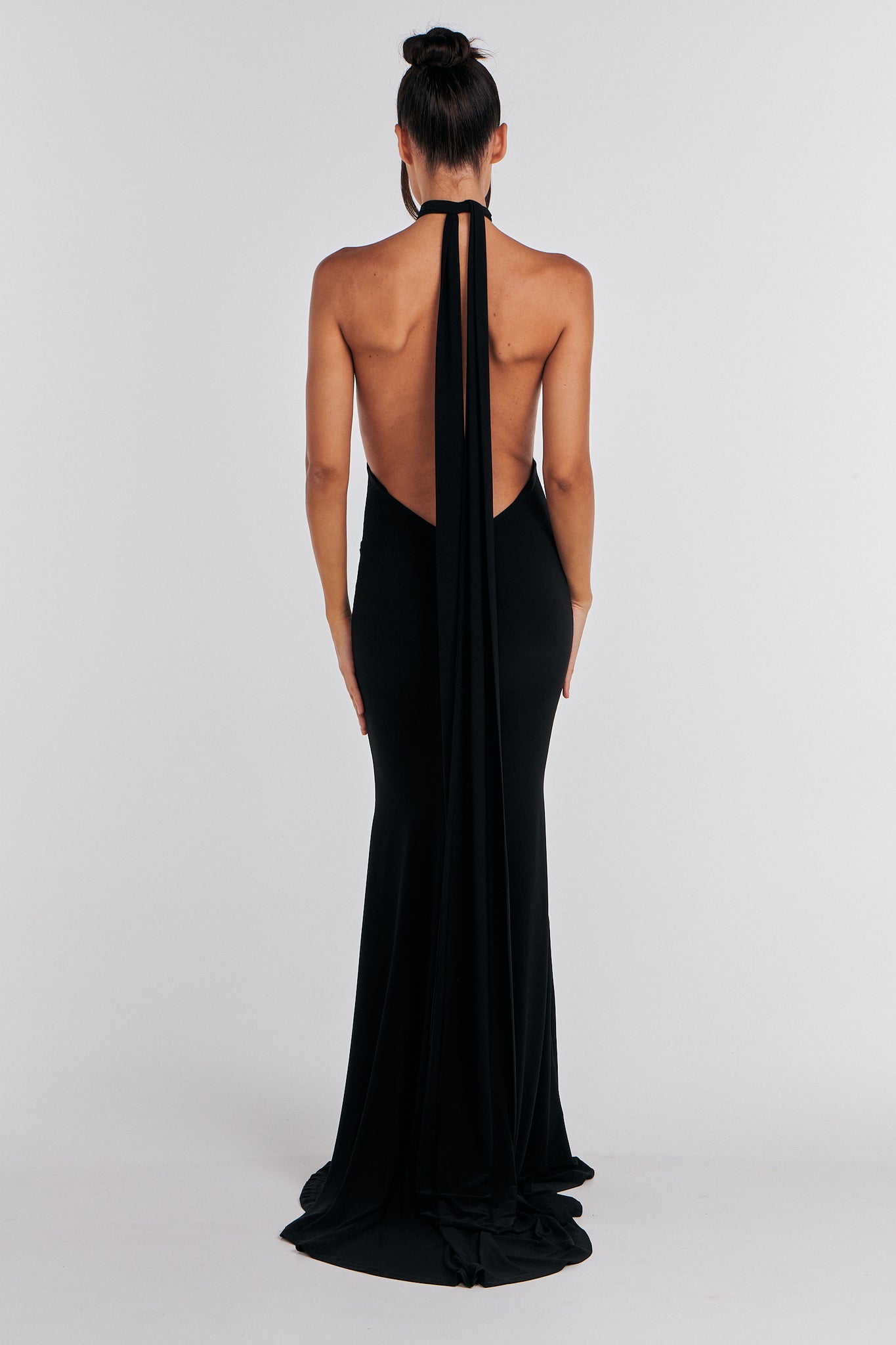 MÉLANI The Label LUCIA Black Keyhole Neckline Backless Bridesmaid Formal Gown