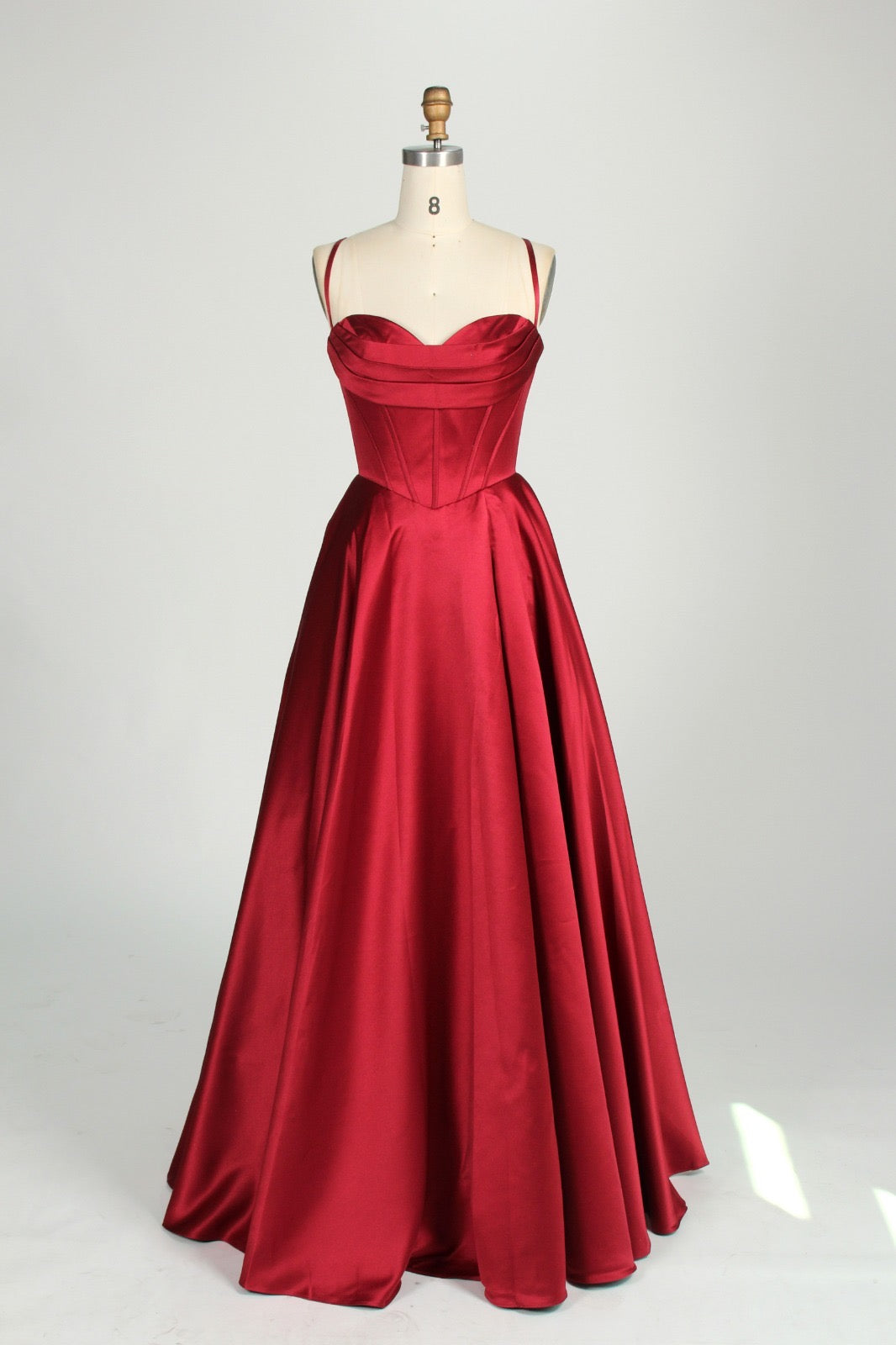 Honey Couture BRIELLA Satin Corset Ball Gown Formal Dress