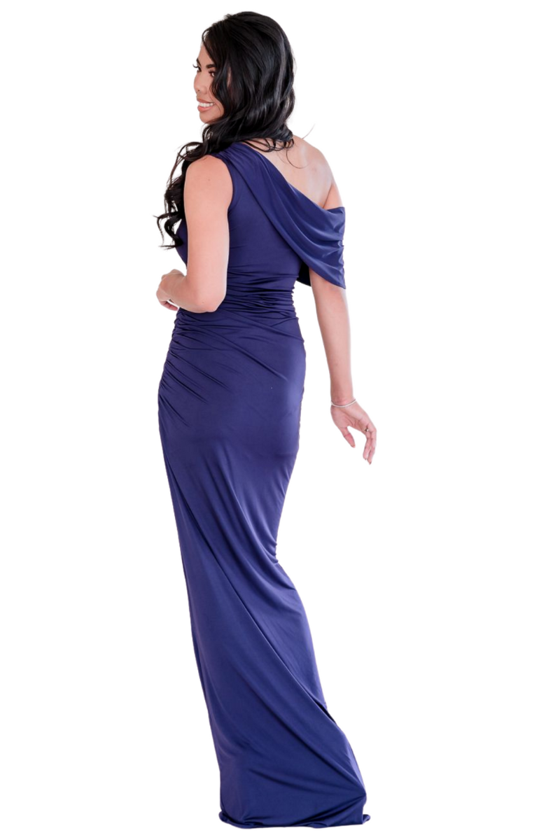 Pia Gladys Perey EVA Silk Jersey Asymmetric Mermaid Bridesmaid Dress