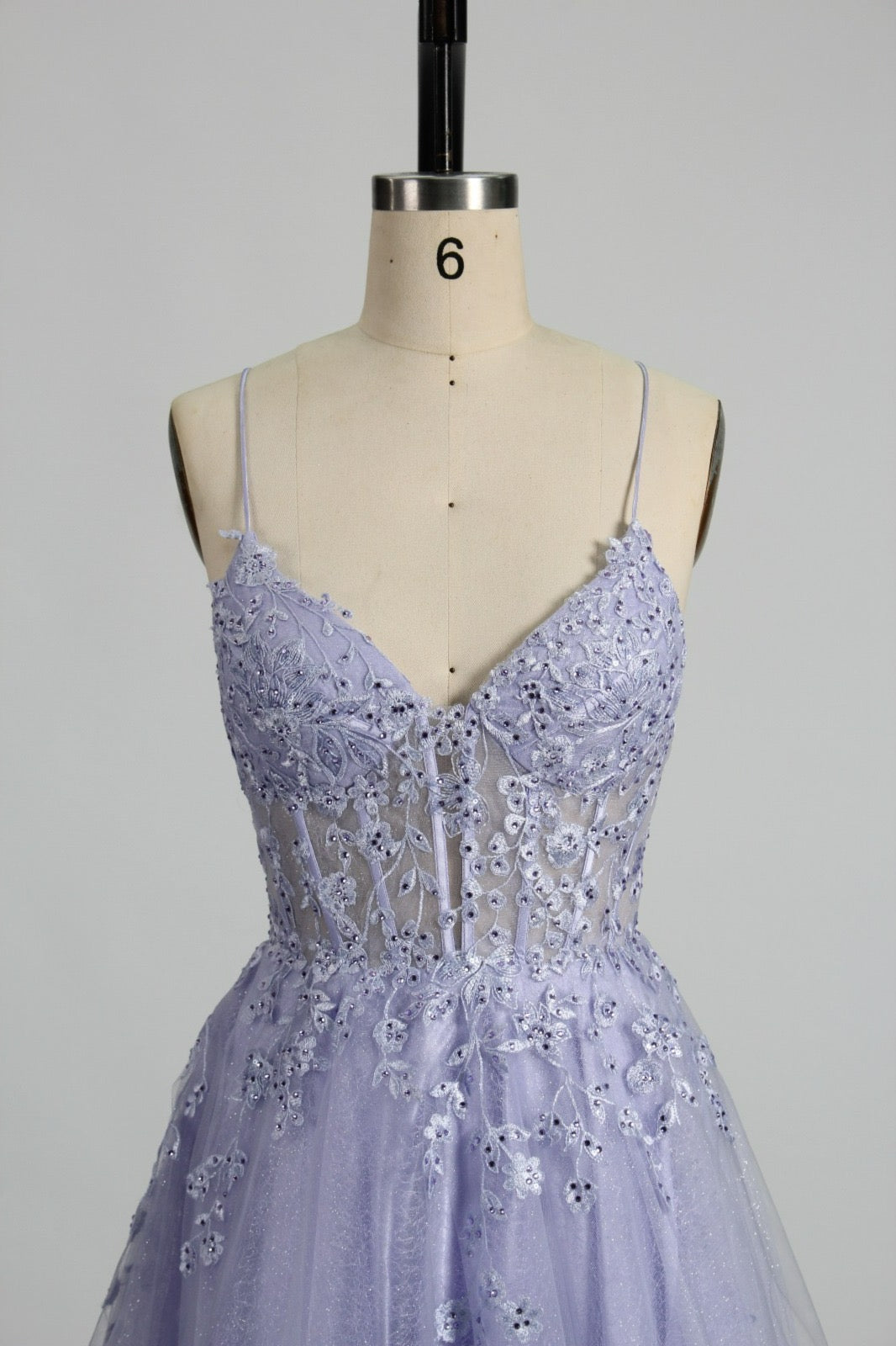 Honey Couture KAELA Lace & Mesh Feature Tulle Formal Dress