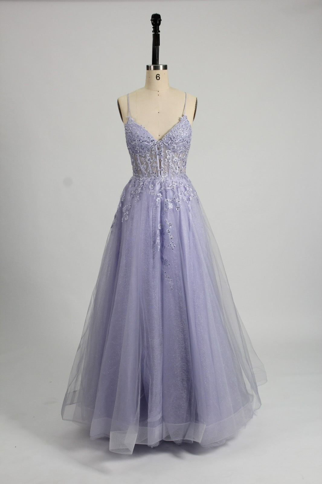 Honey Couture KAELA Lace & Mesh Feature Tulle Formal Dress