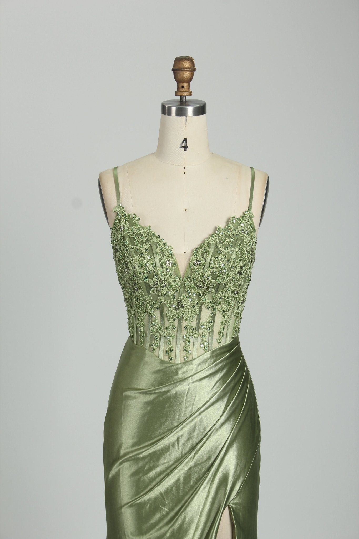 Honey Couture ALORA Embellished Bustier Corset Satin Mermaid Formal Dress in Australia | One Honey Boutique