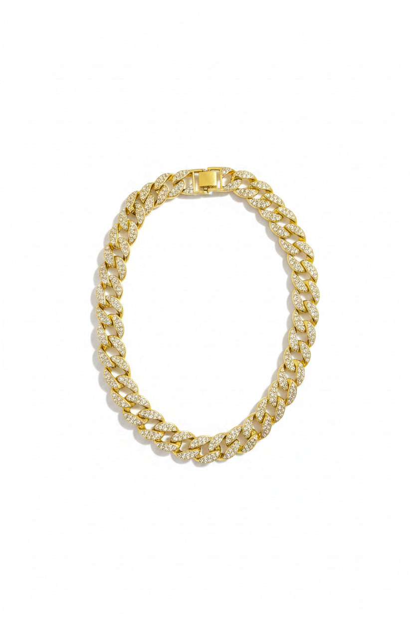 Honey Couture ICON Crystal Chain Statement Necklace