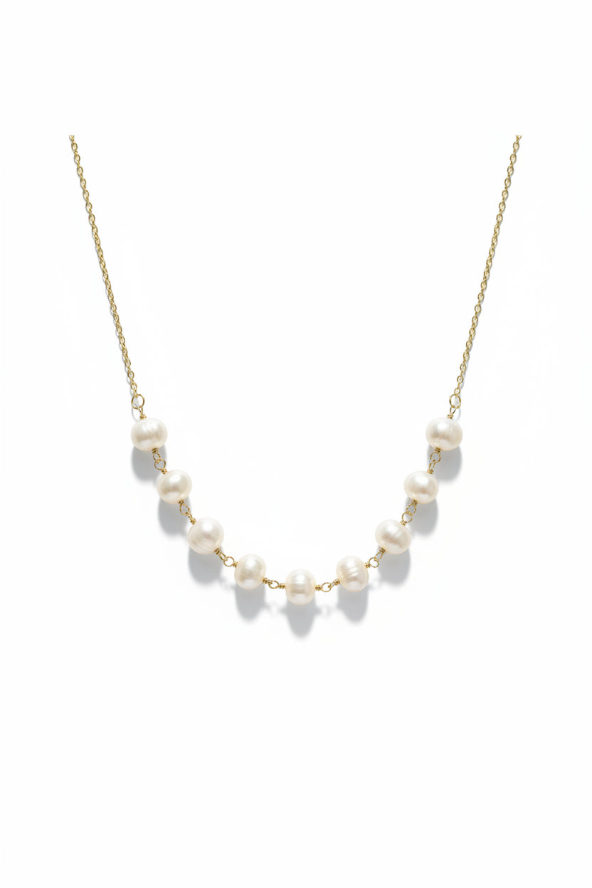 Gregory Ladner Aurelia Cultured Freshwater Pearl Gold Necklace