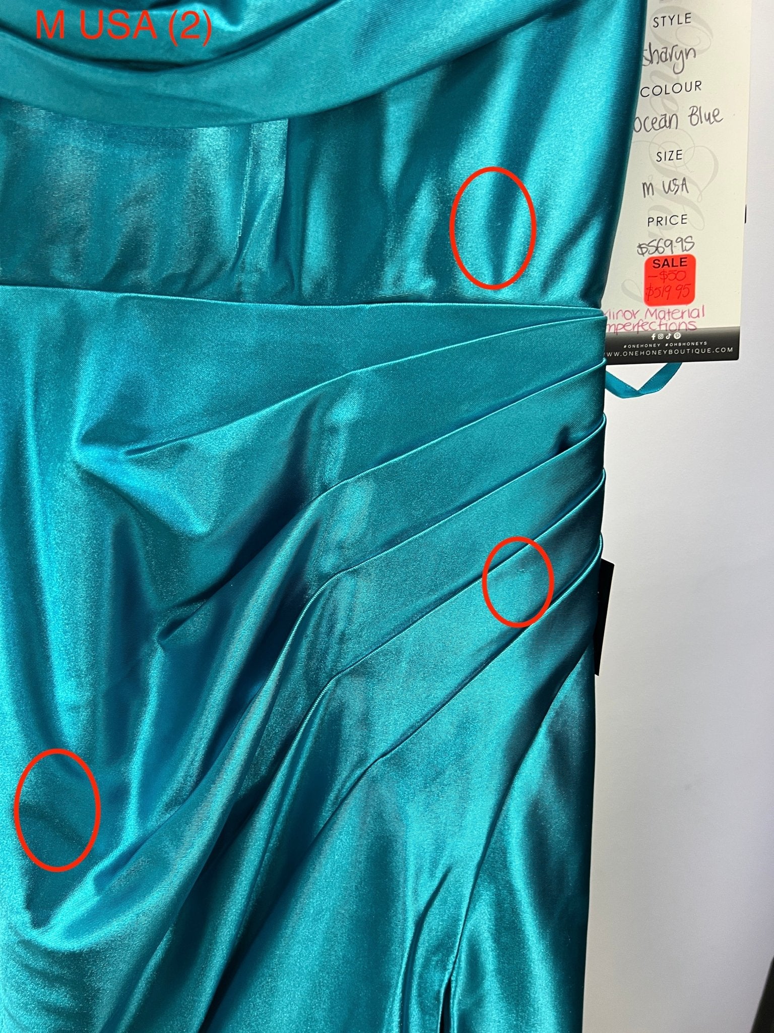Honey Couture SHARYN Ocean Blue Silky Corset Bustier Strapless Mermaid Formal Dress (RED TAG FINAL SALE) in Australia | One Honey Boutique