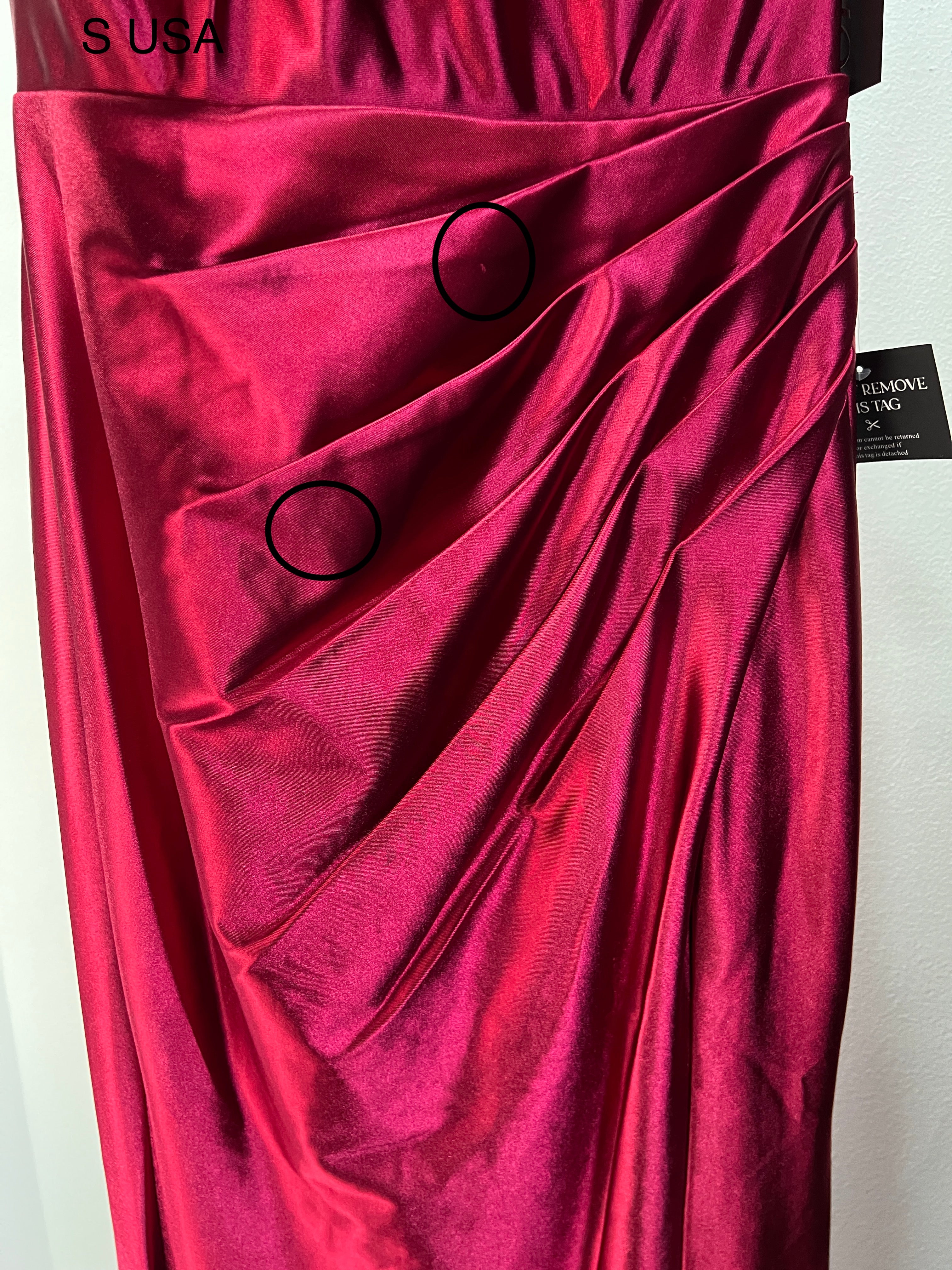 Honey Couture SHARYN Bugundy Silky Corset Bustier Strapless Mermaid Formal Dress (RED TAG FINAL SALE)